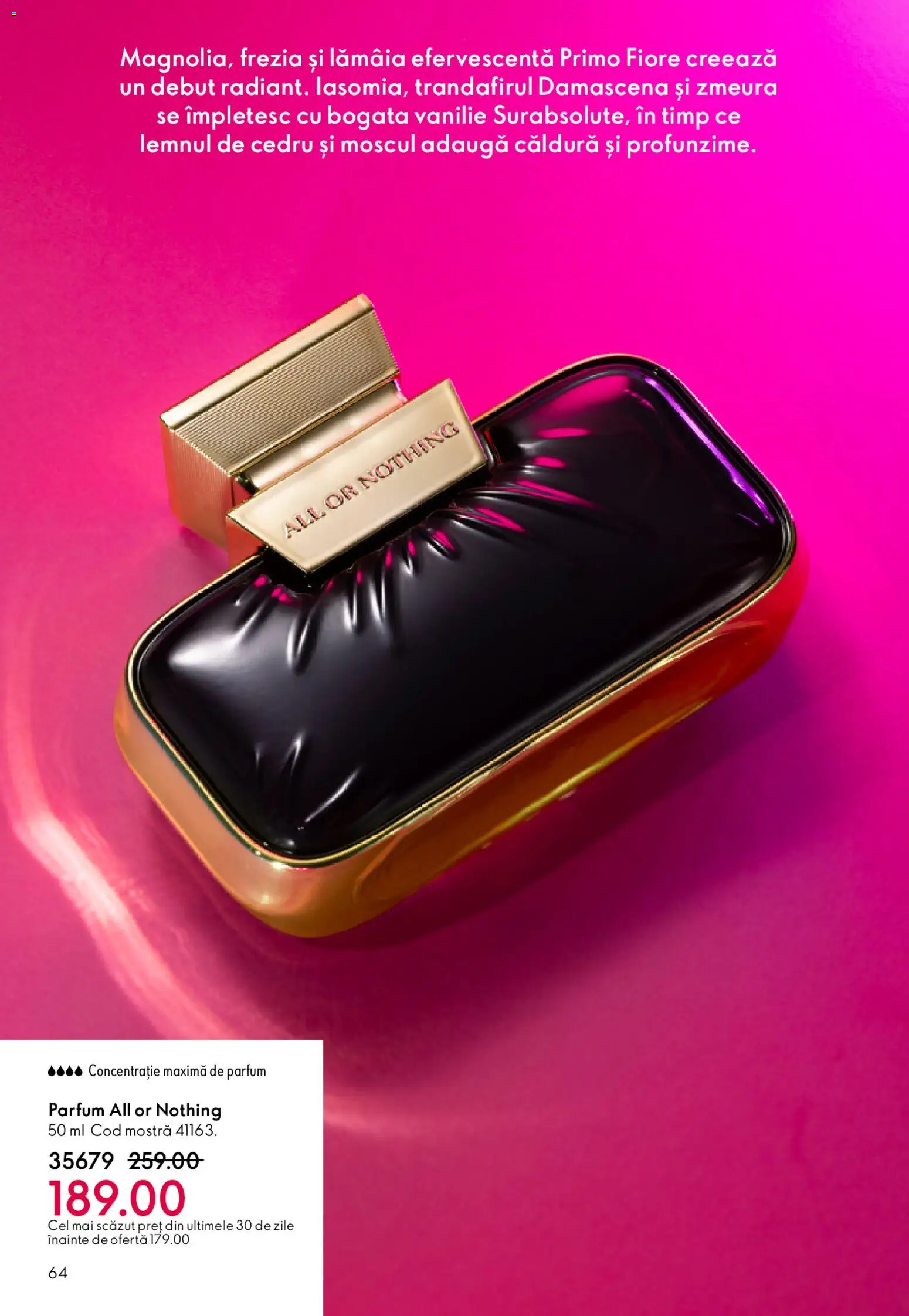 Noul catalog Oriflame – valabil de la 15.04.2026 | Pagină: 64 | Produse: Zmeură, Parfum