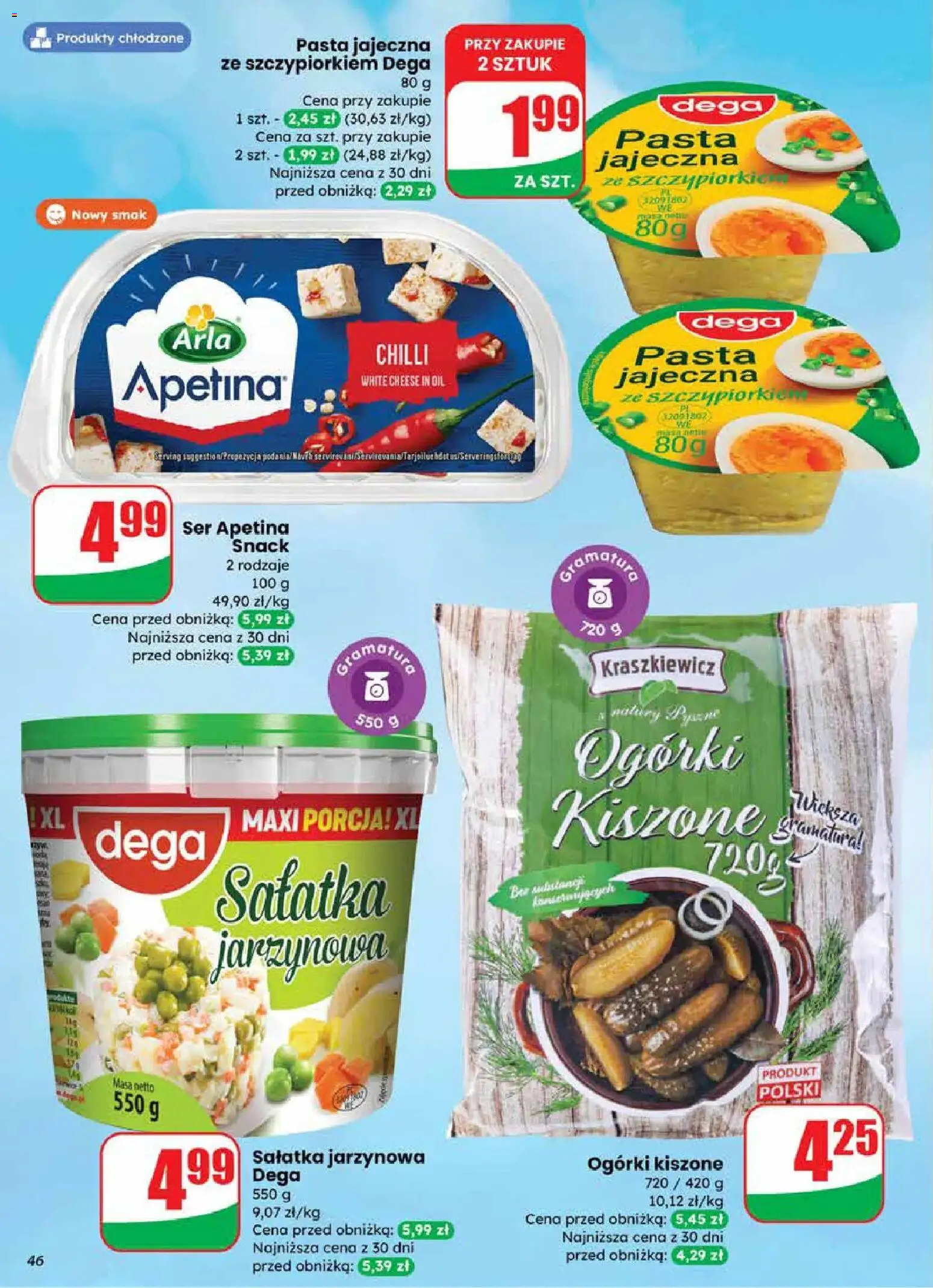 Dino gazetka od 18.03.2026 | Strona: 46 | Produkty: Ser, Ogórki, Sałatka