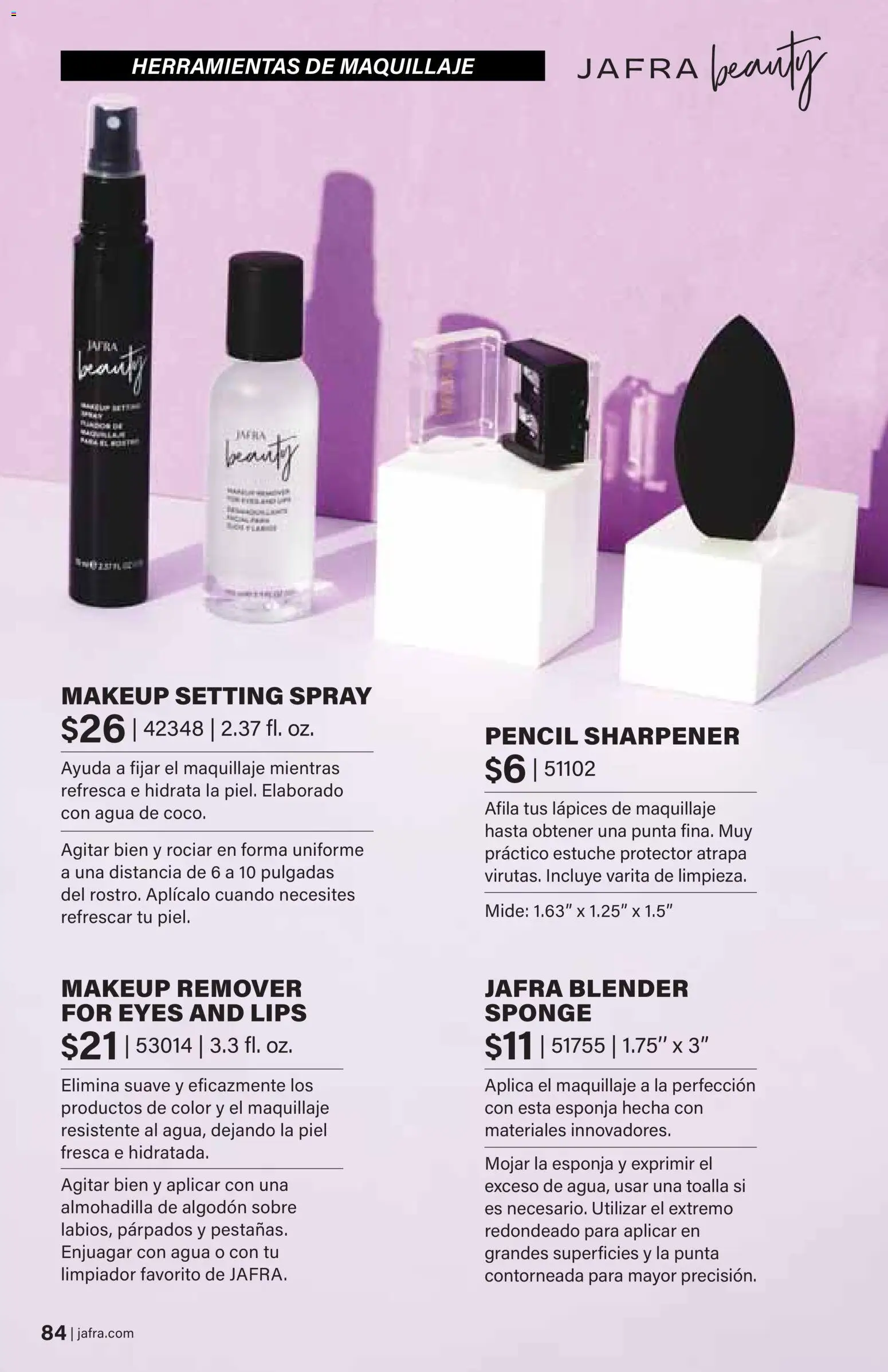JAFRA - Catálogo de productos Primavera/Verano 2026 │ válido desde el 01.02.2026 | Página: 84 | Productos: Esponja, Maquillaje