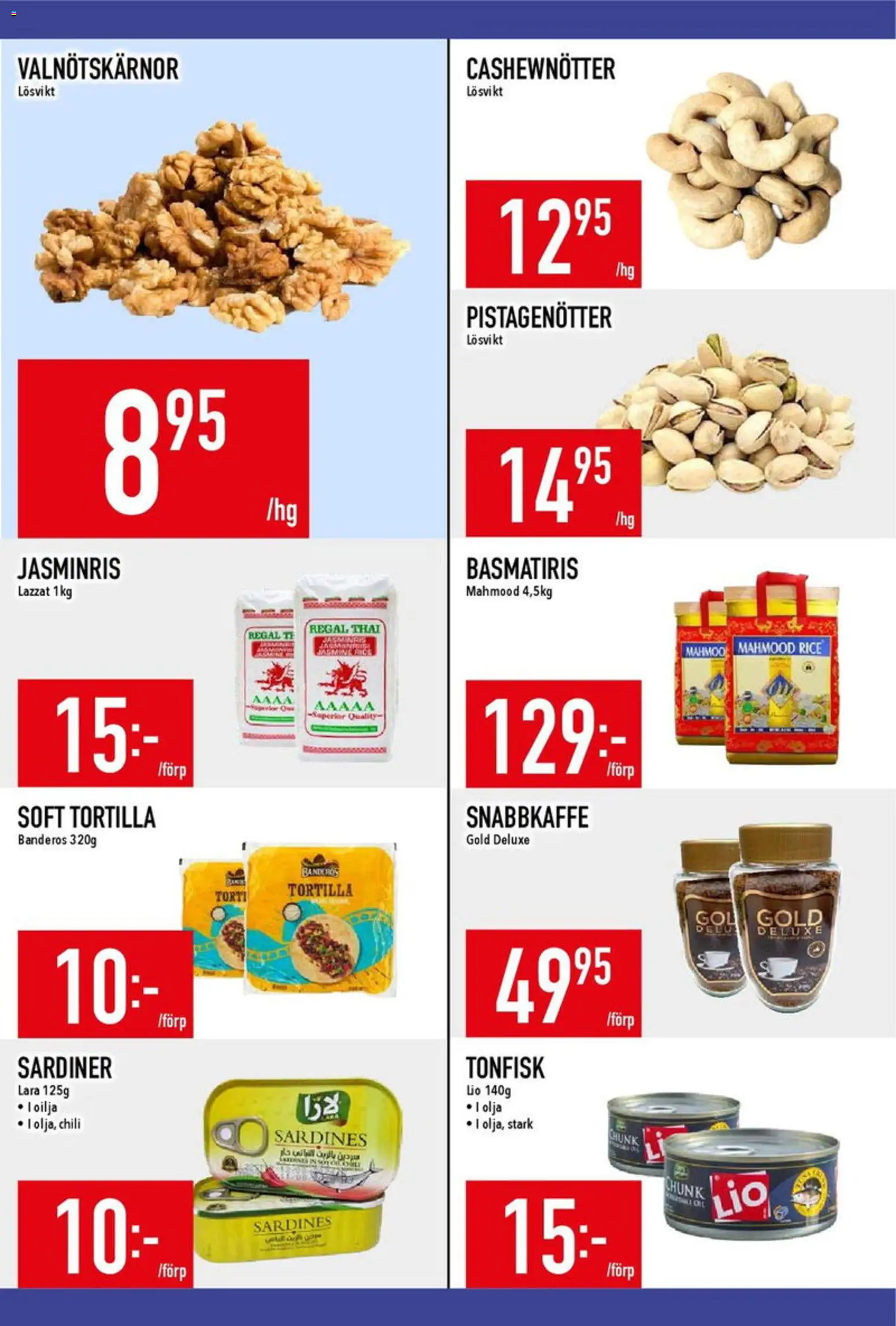 Matdax reklamblad aktuell från 23.03.2026 | Sida: 15 | Produkter: Cashewnötter, Olja, Chili, Tonfisk