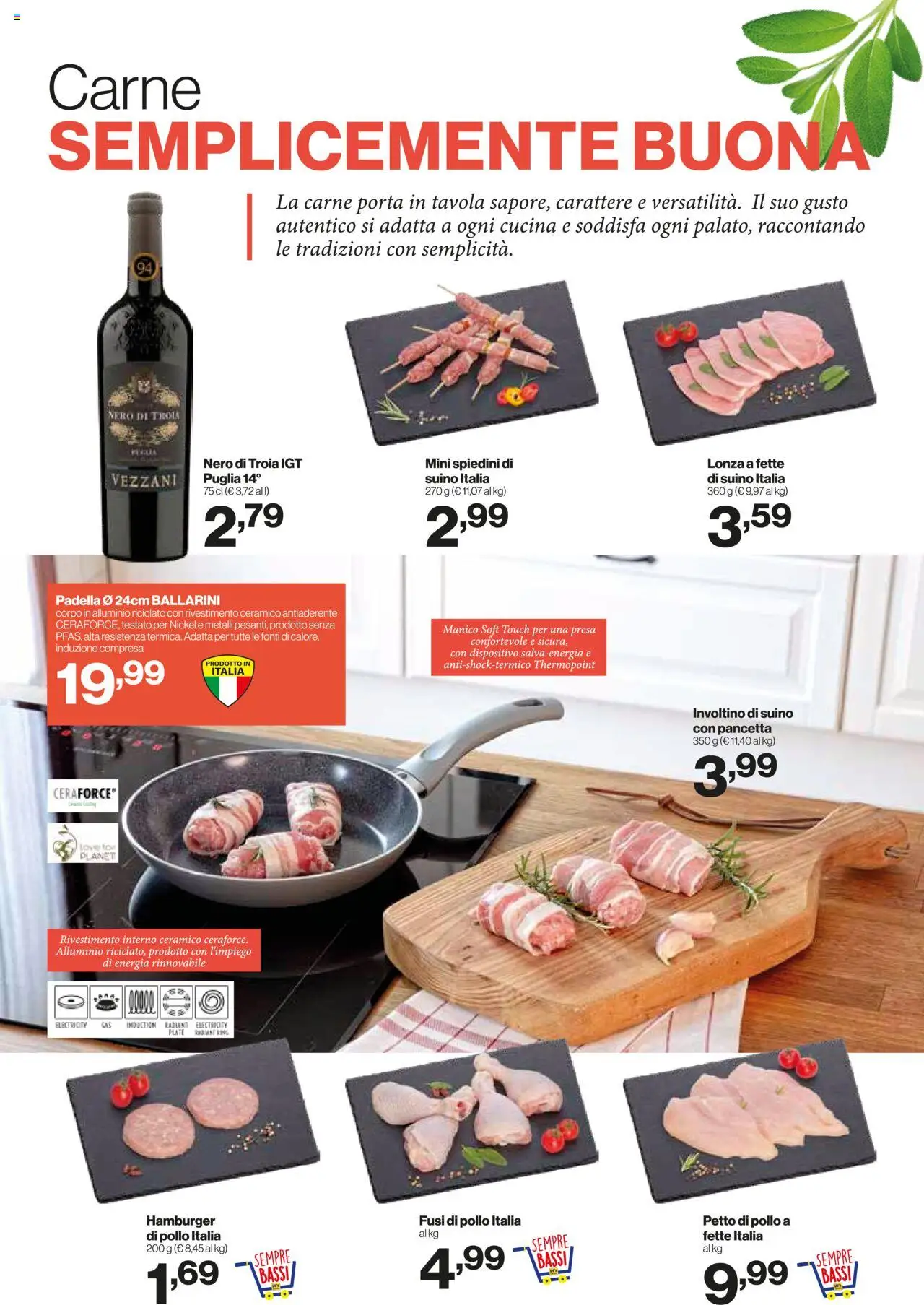 Volantino IN's del 08.10.2025 | Pagina: 12 | Prodotti: Petto di Pollo, Pollo, Pancetta, Spiedini
