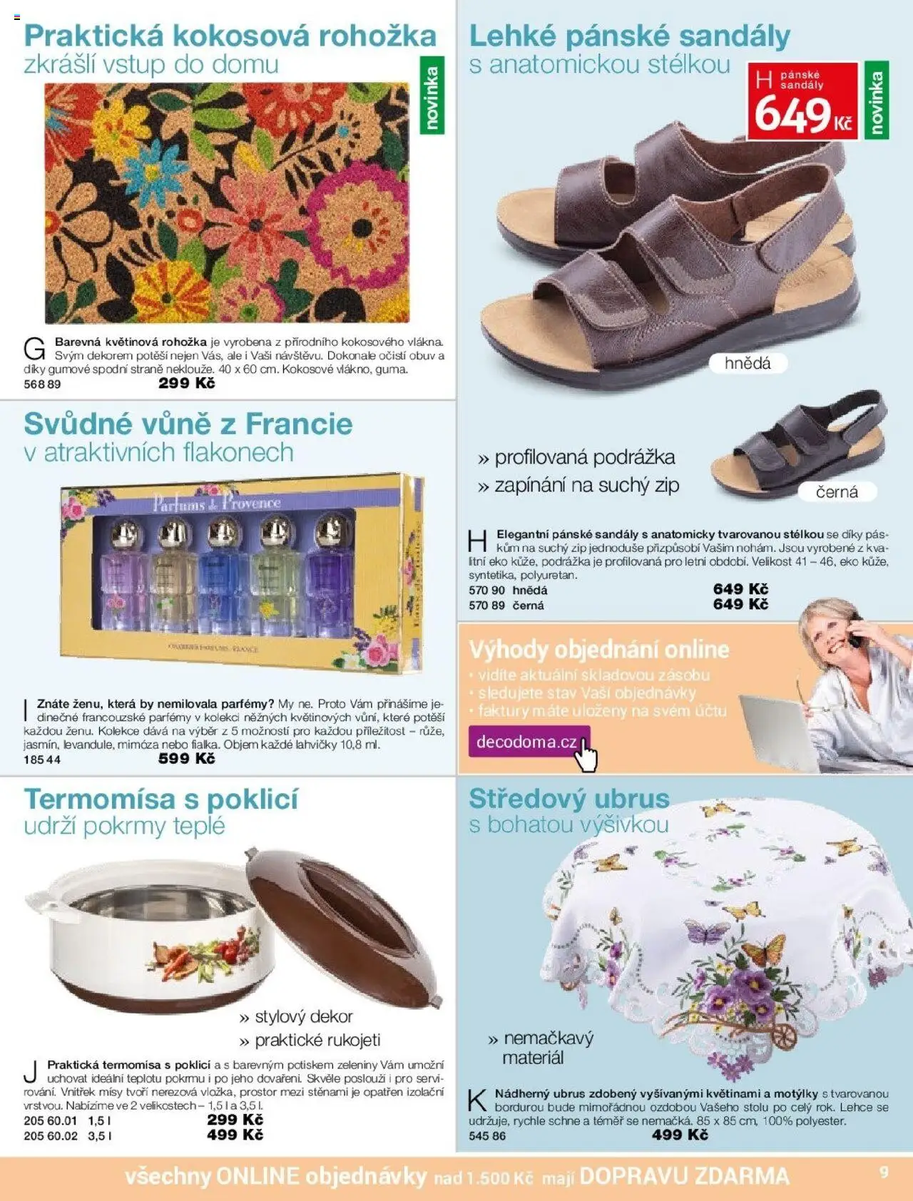 Decodoma katalog Léto 2025 od 17.04.2025 | Strana: 9 | Produkty: Sandály, Obuv, Parfémy, Ubrus