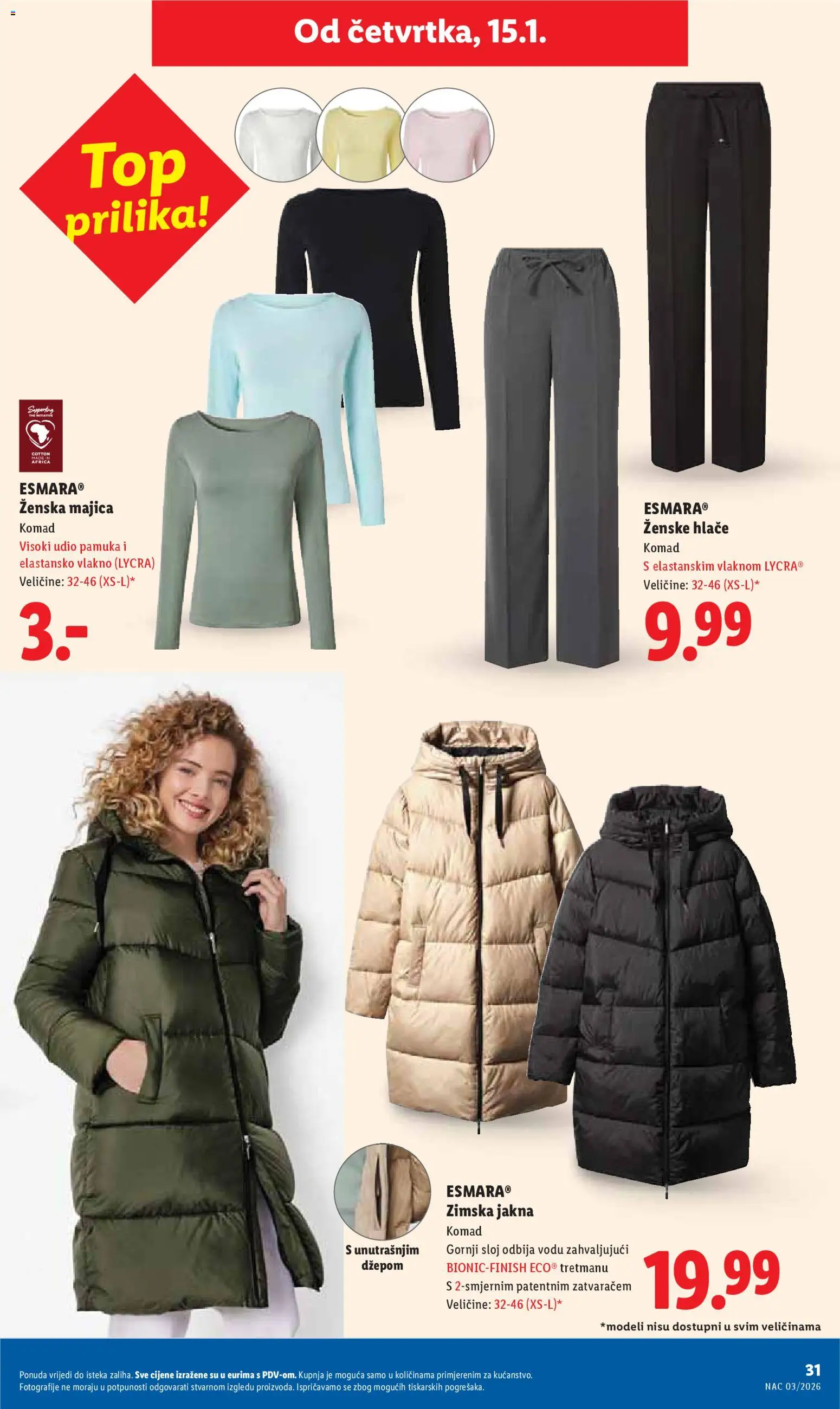 Lidl katalog | vrijedi od 12.01.2026 | Stranica: 31 | Proizvodi: Majica, Jakna, Hlače