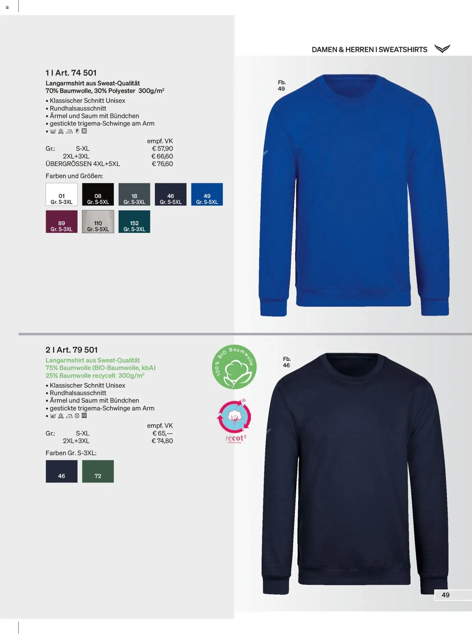 Trigema Prospekt – gültig ab 01.02.2026 | Seite: 49 | Produkte: Langarmshirt