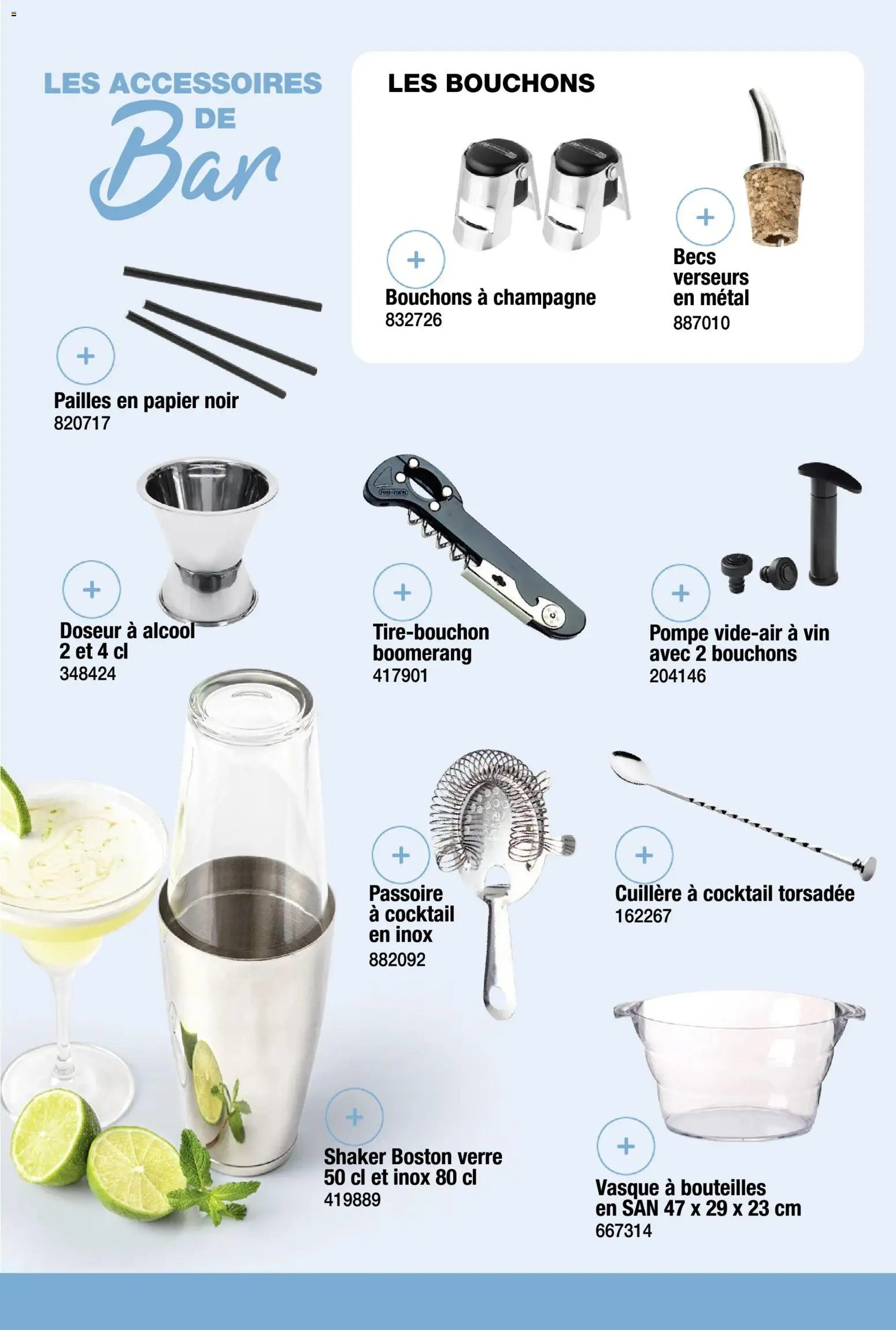 {H1} | Page: 26 | Produits: Alcool, Passoire, Champagne, Vin