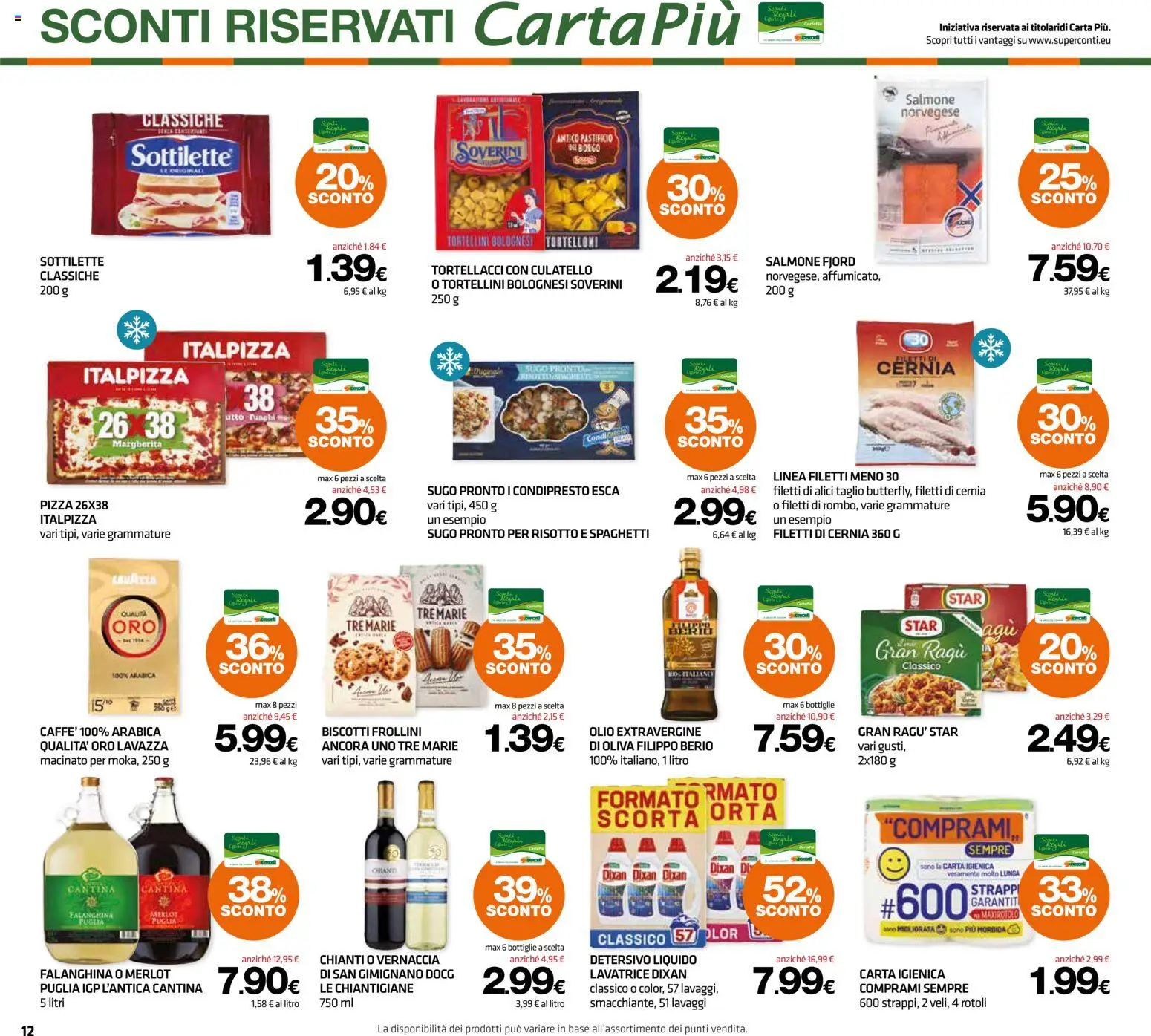Volantino Superconti del 12.02.2026 | Pagina: 13 | Prodotti: Olio, Tortelloni, Lavazza, Alici