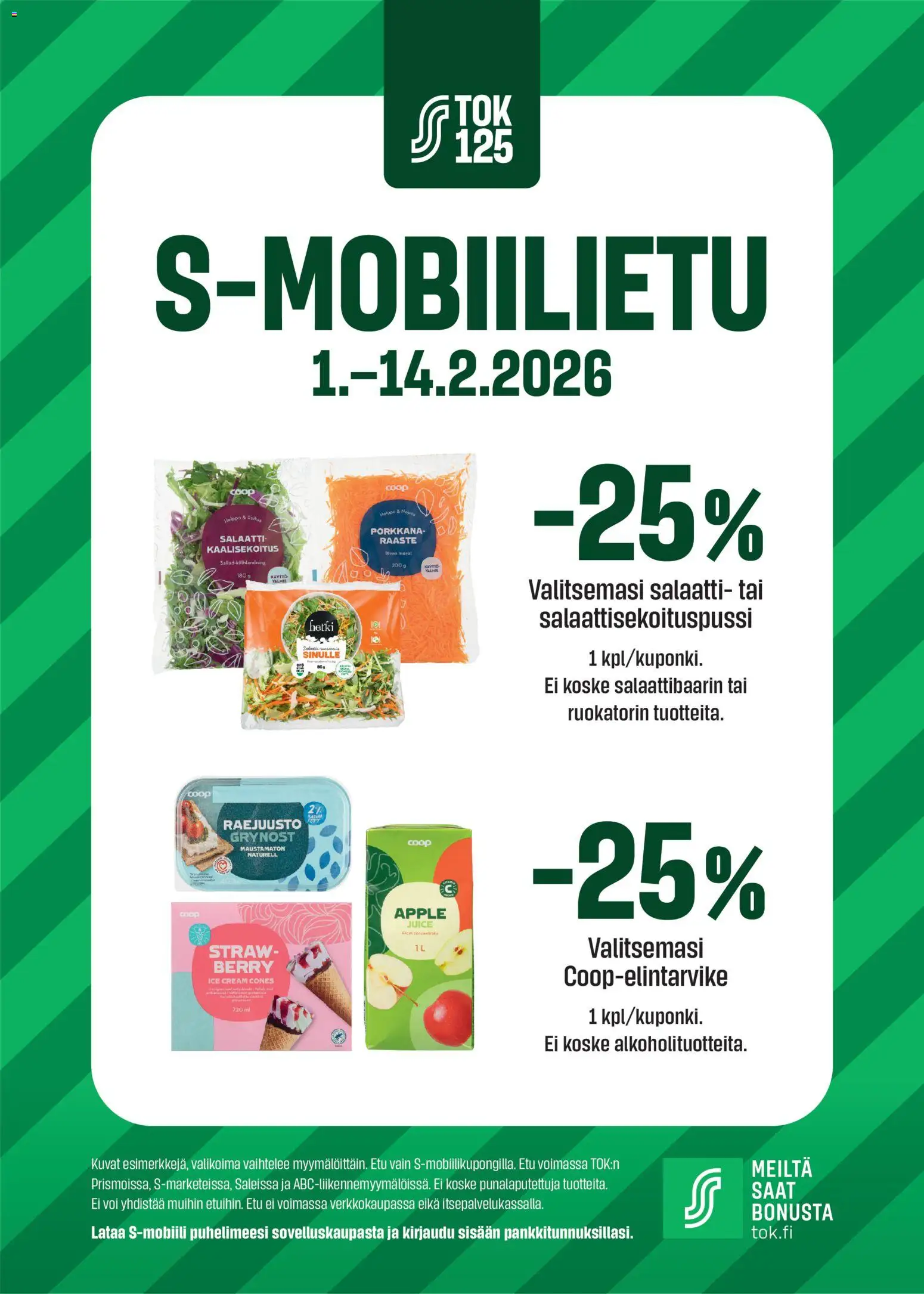 S-market - S-mobiilietu – voimassa 01.02.2026 alkaen | Sivu: 1 | Tuotteet: Voi, Porkkana, Raejuusto, Salaatti
