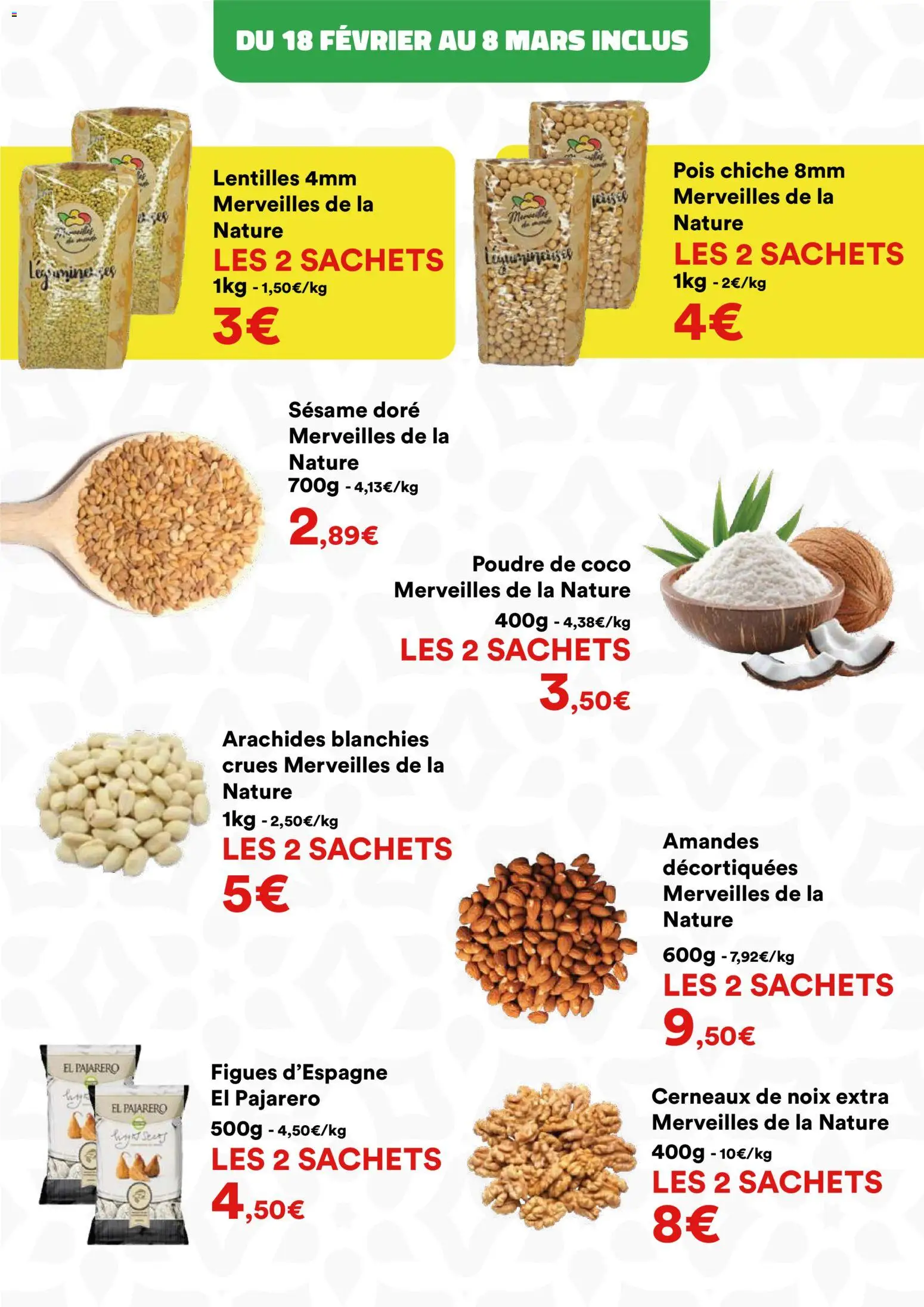 {H1} | Page: 8 | Produits: Amandes décortiquées, Poudre, Noix, Amandes