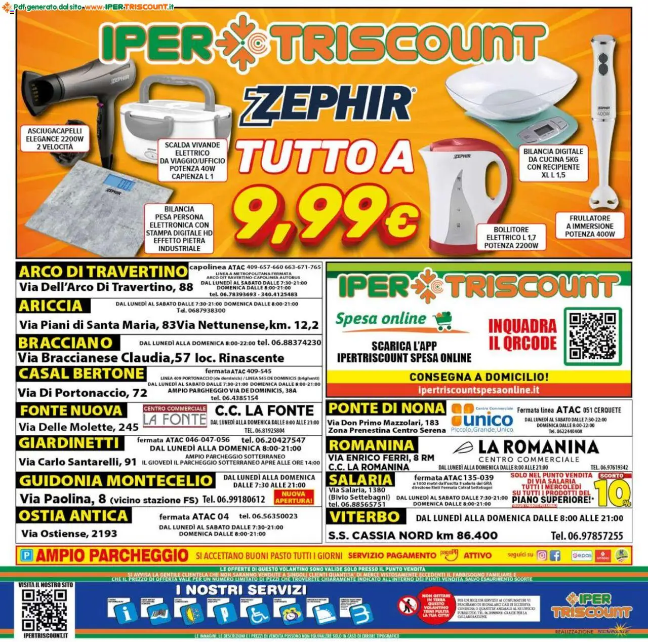 Volantino Ipertriscount del 08.10.2025 | Pagina: 20 | Prodotti: Frullatore, Bollitore, Asciugacapelli, Terra