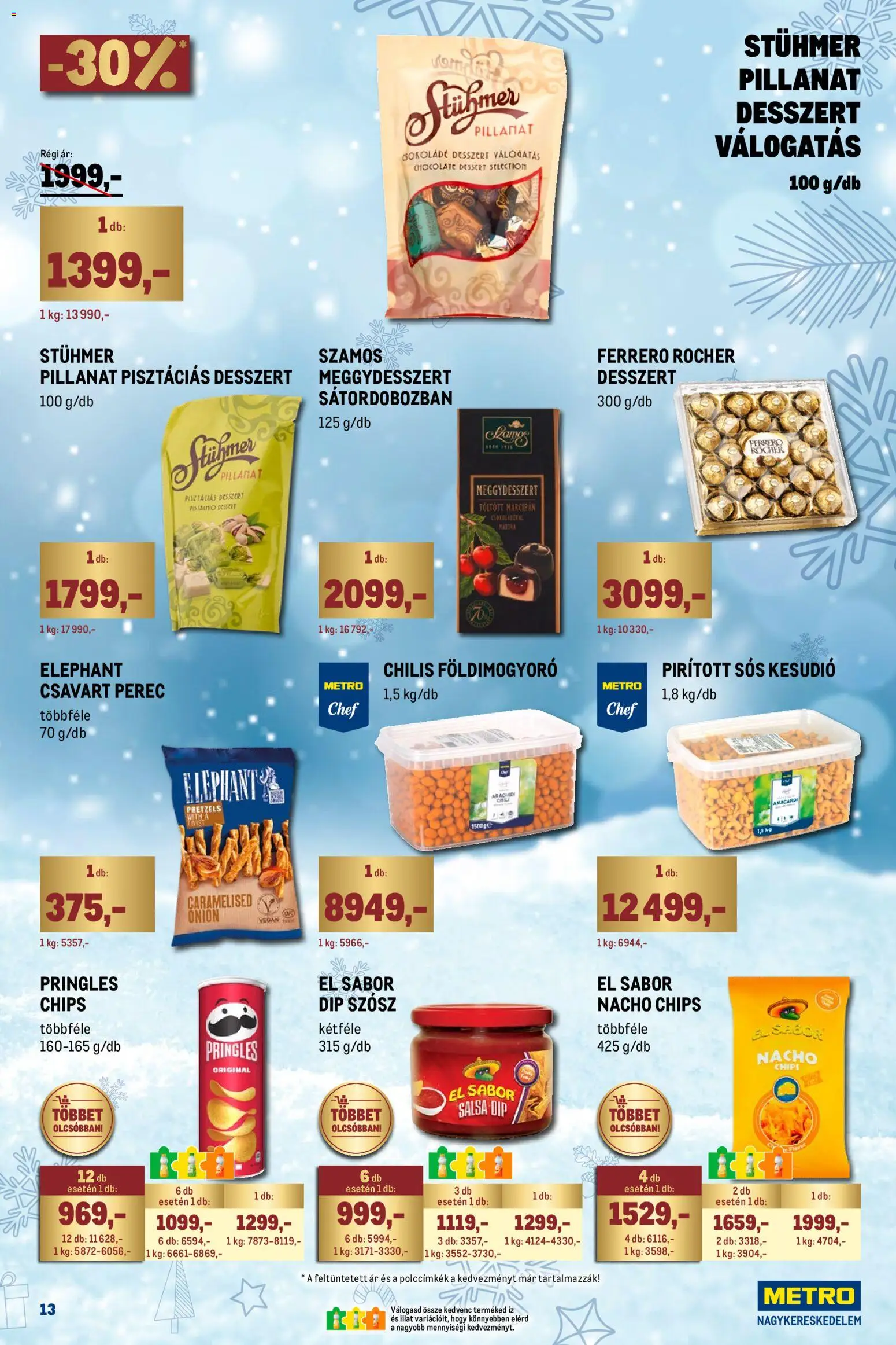 Metro akciós ujság - amely érvényes a következő dátumtól: 02.11.2025 | Oldal: 13 | Termékek: Chips, Pringles, Csokoládé, Vegán