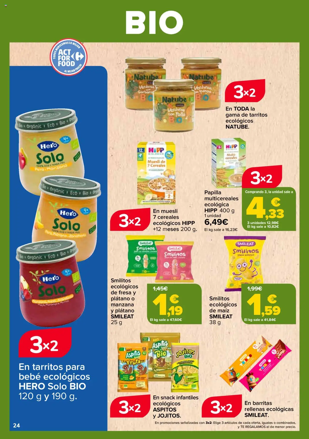 Carrefour - Bio │ válido desde el 26.09.2025 | Página: 24 | Productos: Cereales, Manzana, Té
