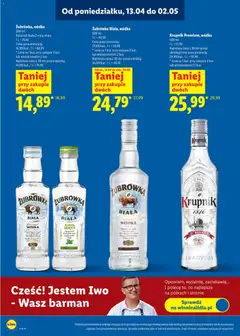 Pogląd oferty "Żubrówka, wódka, Biała lub Biała Z nutą mięty, 200 ml" - ważna od 13.04.2026 | Strona: 2 | Produkty: Żubrówka, Vodka, Wódka