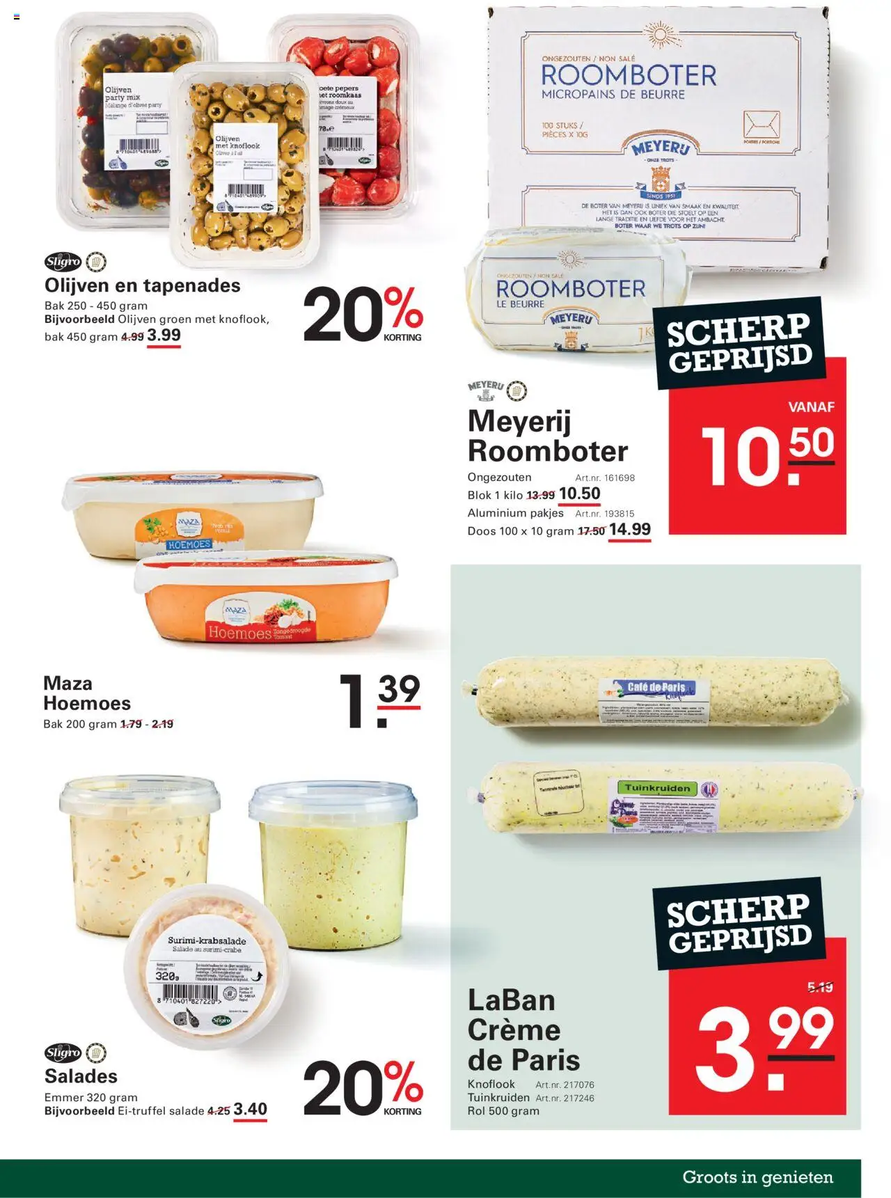  | Pagina: 11 | Producten: Pepers, Boter, Salades, Roomboter