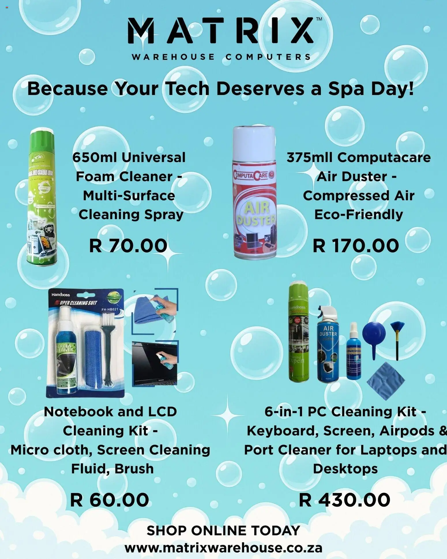 New Matrix Warehouse catalogue – valid from 24.11.2025 | Page: 1 | Products: Suit, Notebook, PC, Foam