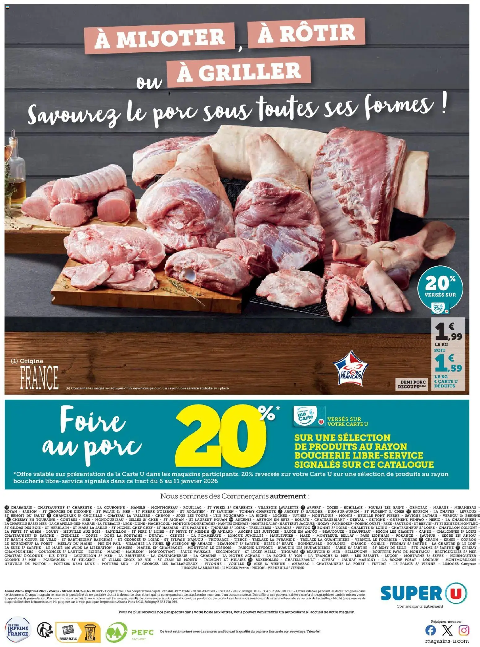 {H1} | Page: 4 | Produits: Champagne, Porc, Foire au porc