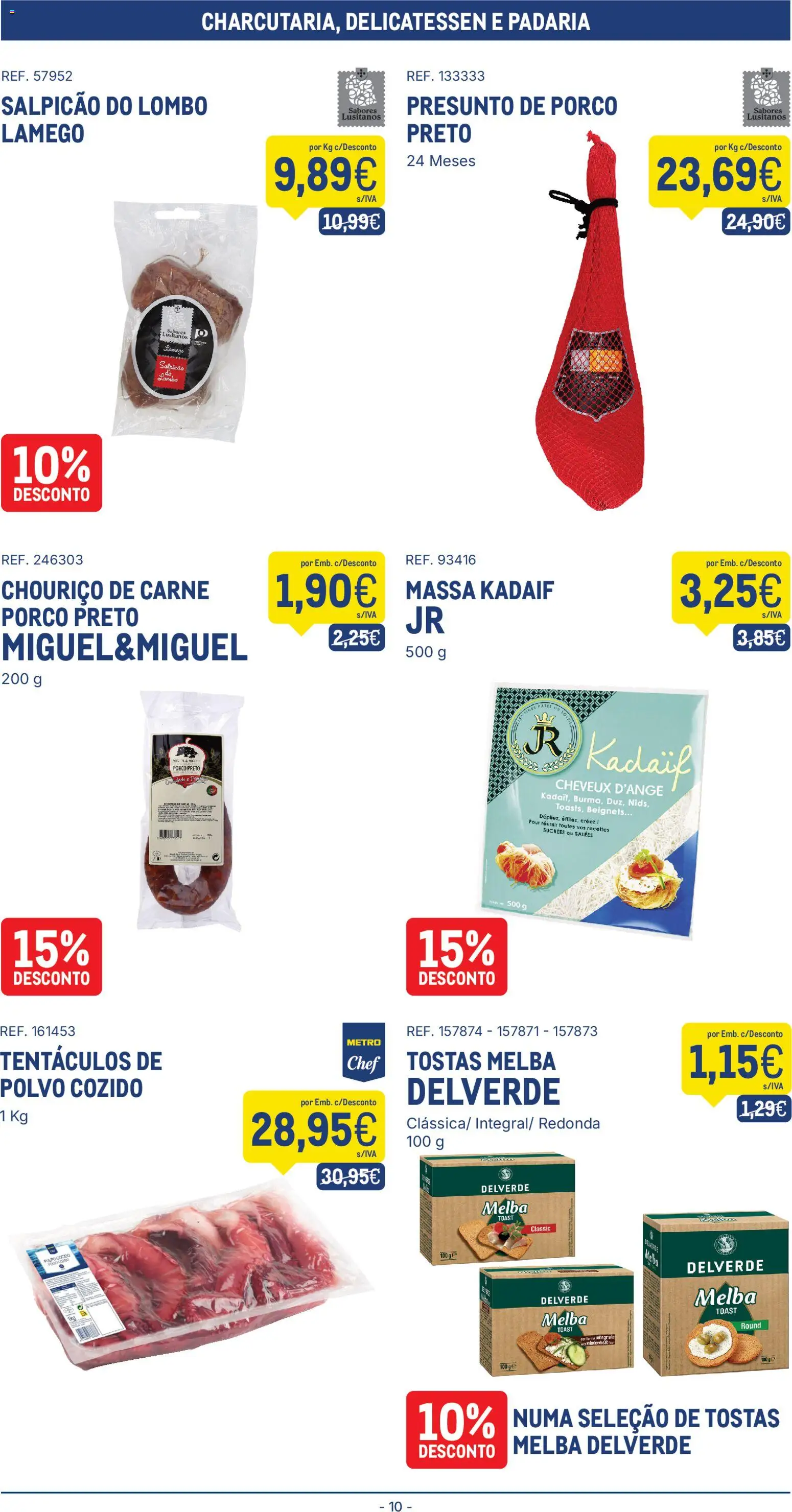 Makro folheto │ válido de 16.12.2025 | Página: 10 | Produtos: Tostas, Chouriço, Carne, Massa