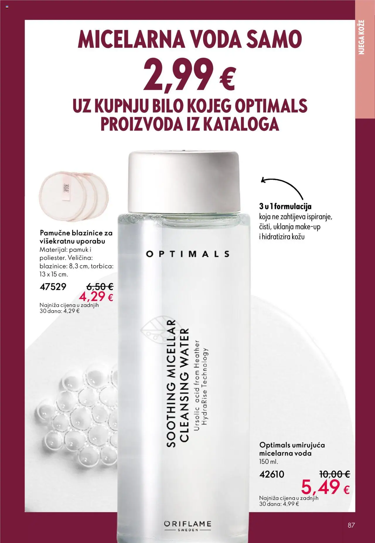 Oriflame katalog | vrijedi od 08.10.2025 | Stranica: 87 | Proizvodi: Voda, Torbica