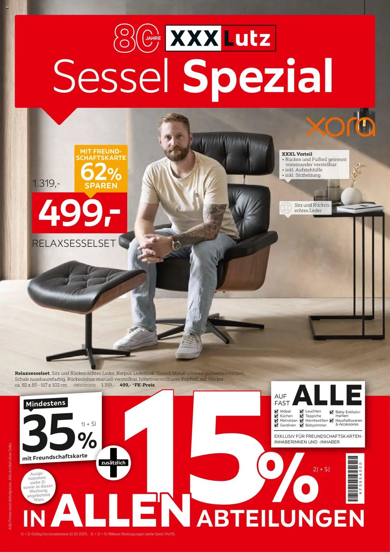 XXXL Lutz Sessel Spezial – gültig ab 29.09.2025 | Seite: 1 | Produkte: Sessel, Kuchen