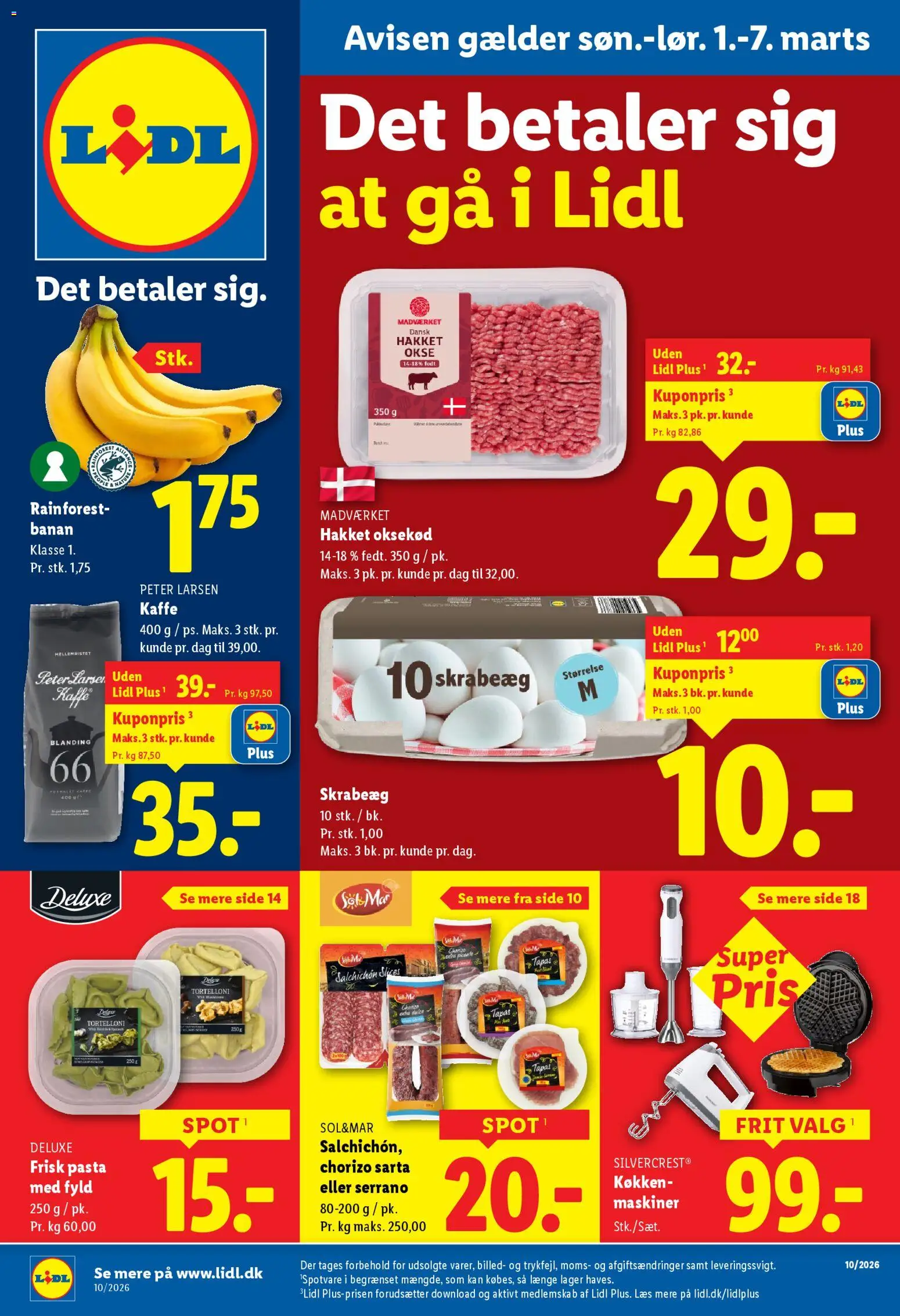 Lidl tilbudsavis – gyldig fra 05.03.2026 | Side: 14 | Produkter: Kaffe, Pasta, Oksekød, Søm