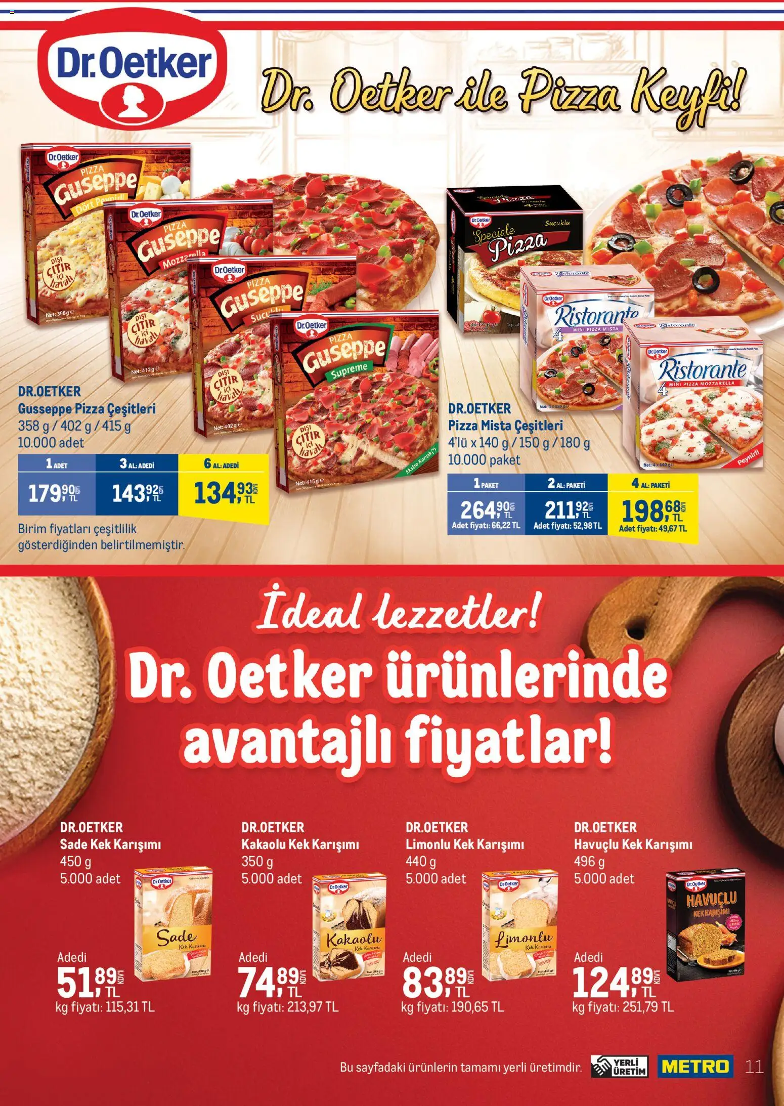 Metro - Gıda | Kozmetik | Deterjan - 27.11.2025 tarihinden itibaren geçerlidir | Sayfa: 11 | Ürünler: Pizza