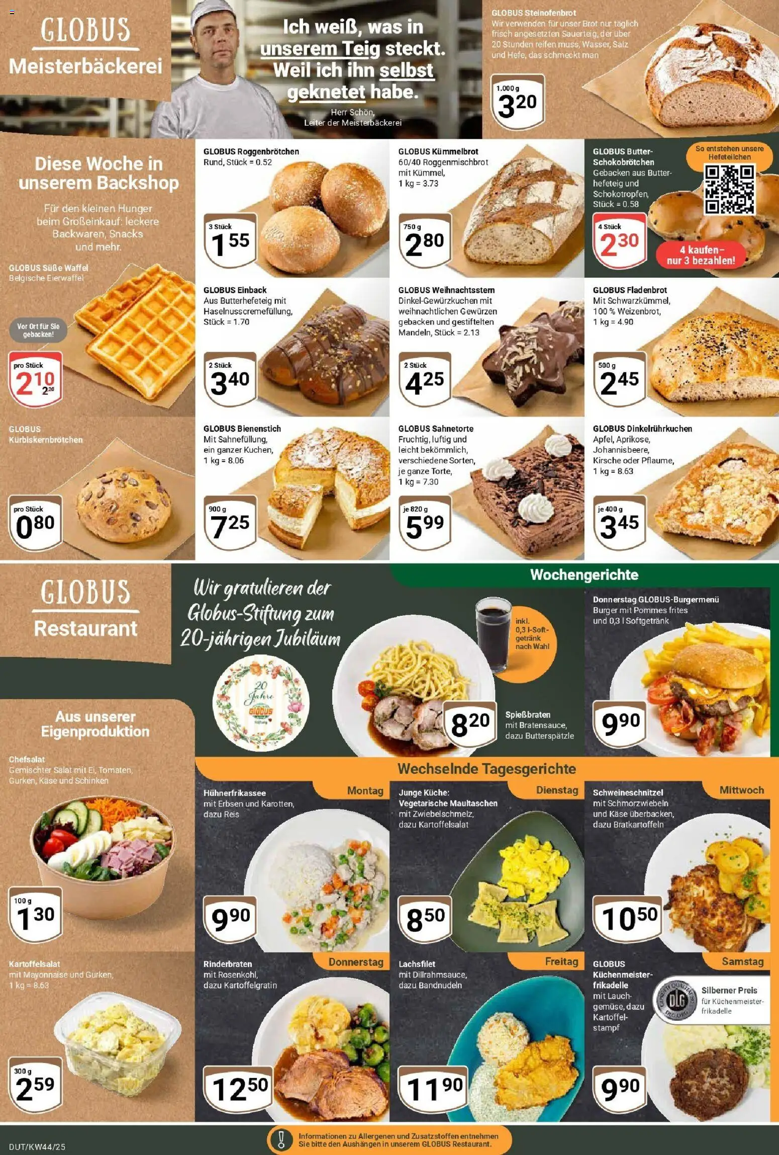 Globus prospekt Wetzlar-Dutenhofen	 – gültig ab 26.10.2025 | Seite: 10 | Produkte: Rinderbraten, Butter, Mayonnaise, Salat