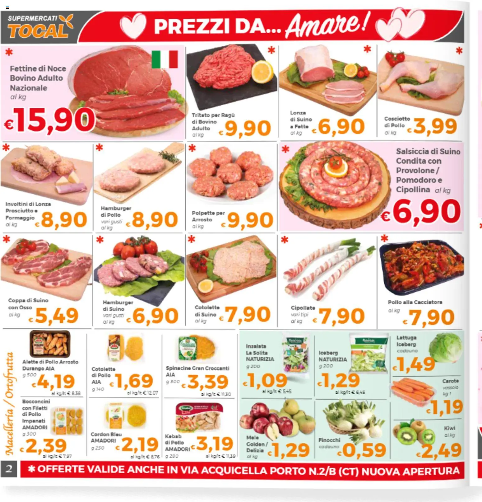 Volantino Tocal del 13.02.2026 | Pagina: 2 | Prodotti: Provolone, Pollo, Ragú, Hamburger