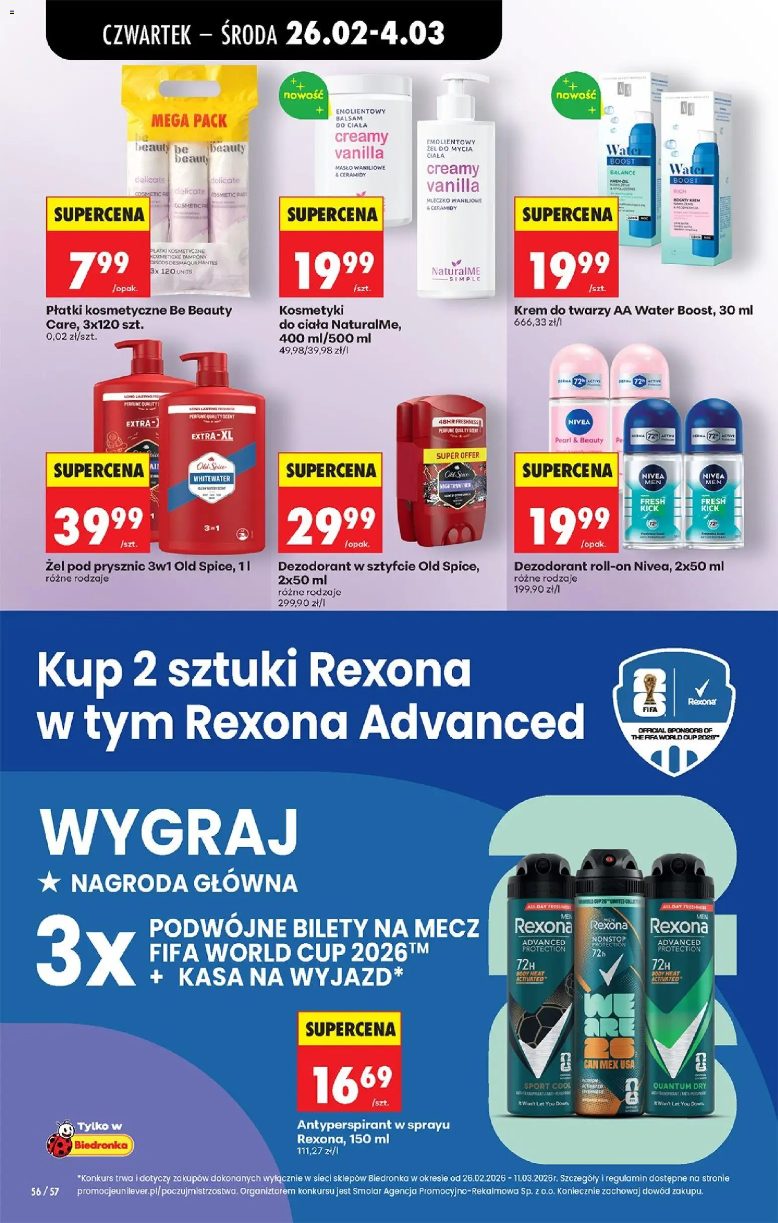 Biedronka gazetka - Oferta w tym tygodniu od 26.02.2026 | Strona: 70 | Produkty: Prysznic, Masło, Old spice, Krem do twarzy