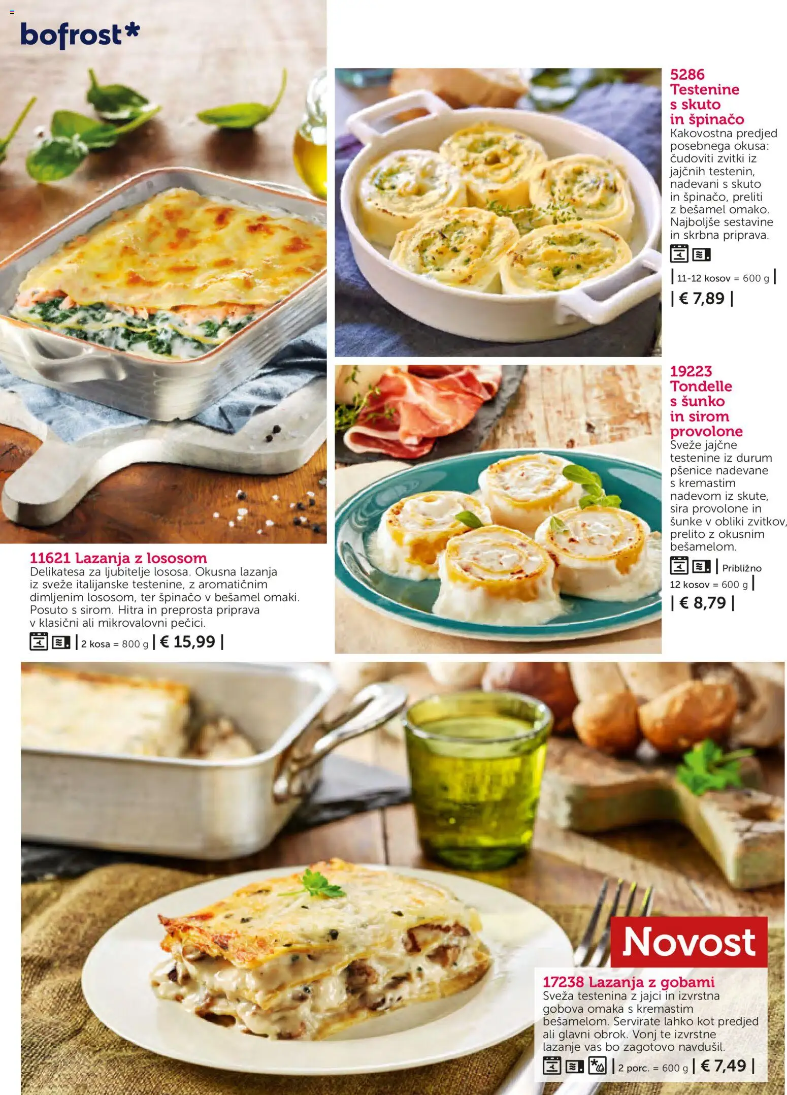 Novi Bofrost katalog ponudbe – veljaven od 01.11.2025 | Stran: 34 | Izdelki: Lazanja, Testenine, Omaka