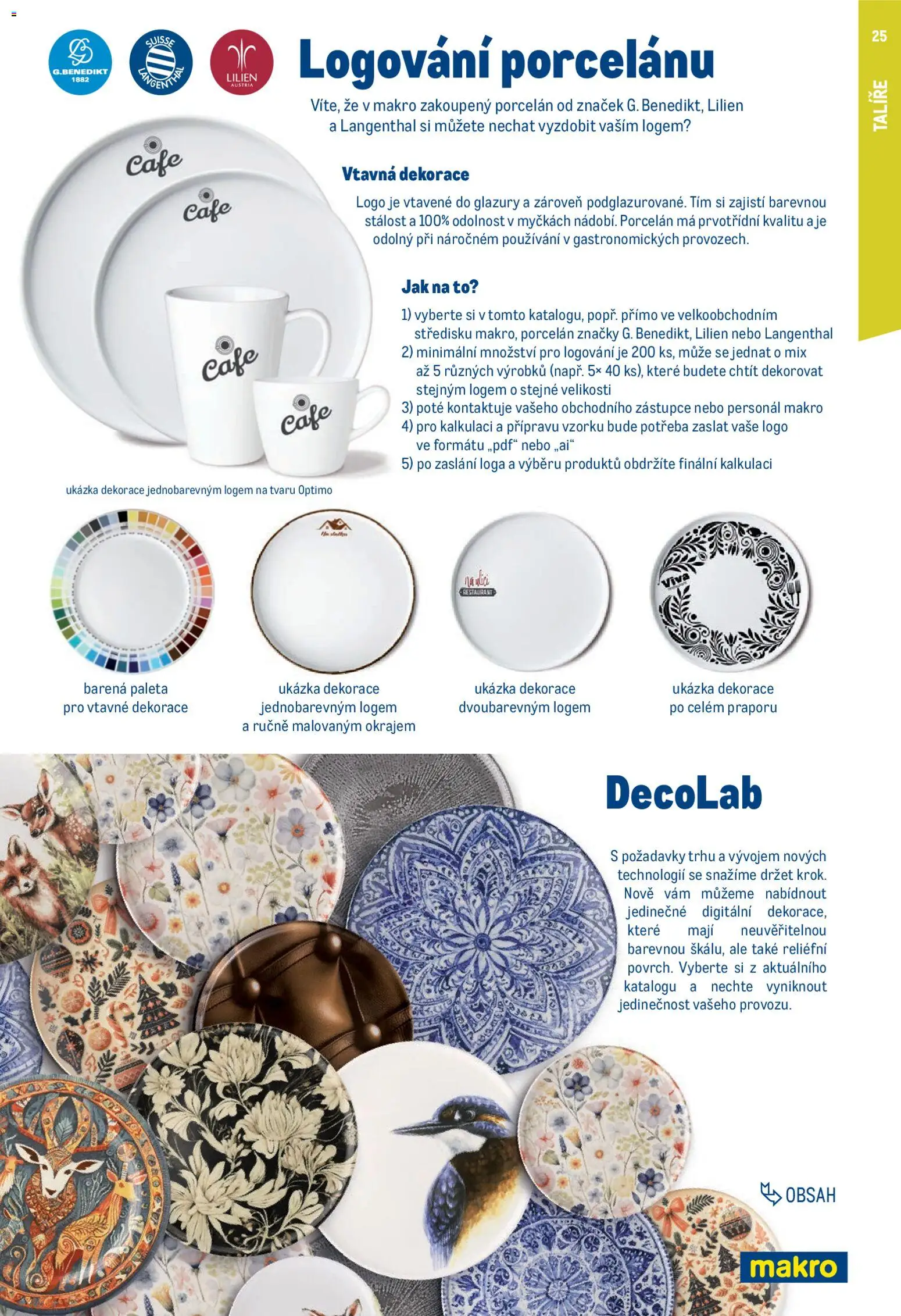 Makro leták - Gastro vybavení a zařízení od 01.02.2026 | Strana: 25 | Produkty: Talíře, Dekorace
