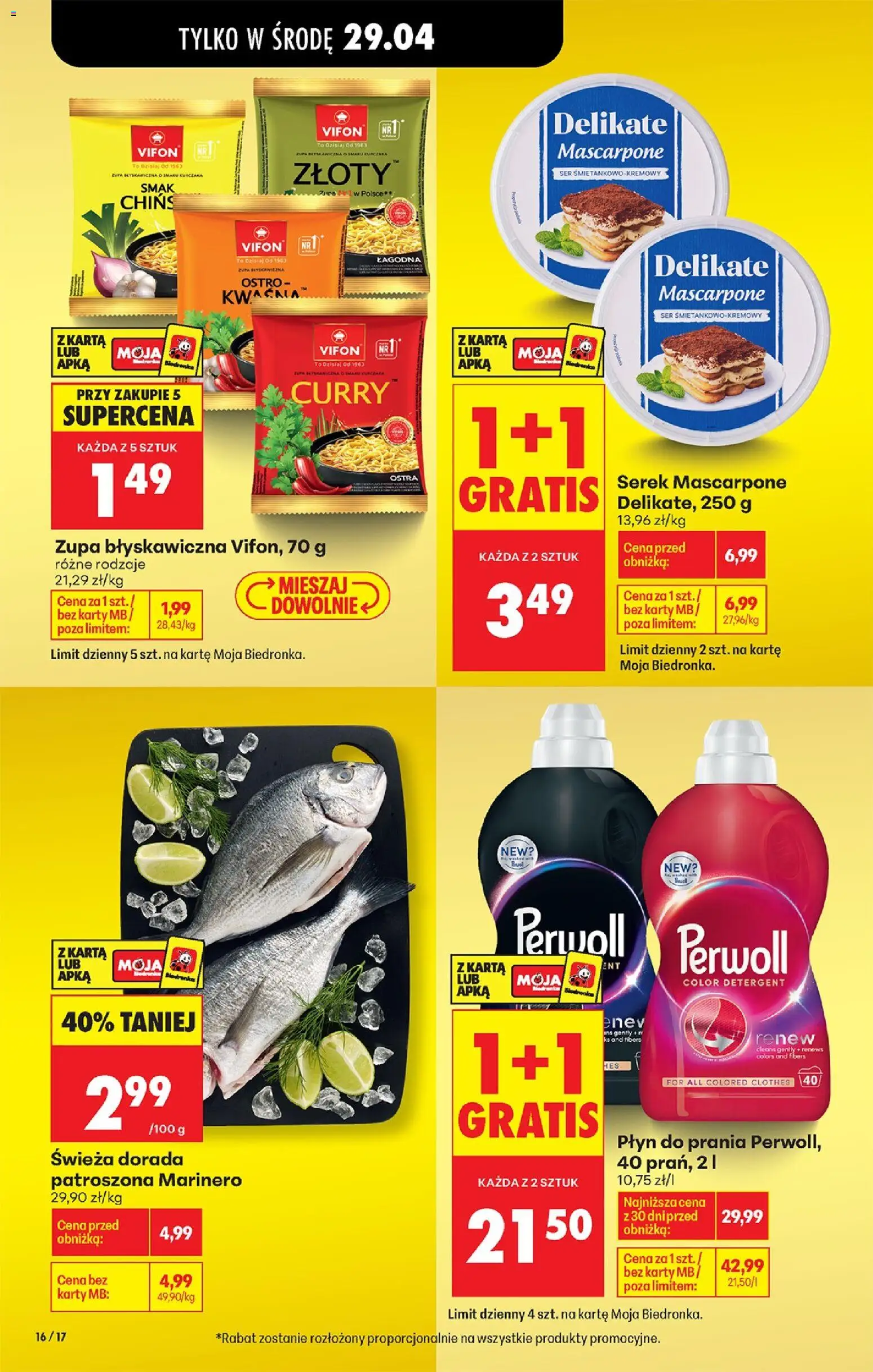 Biedronka Polsko leták - Codziennie niskie ceny od 29.04.2026 | Strana: 26 | Produkty: Perwoll, Karty, Mascarpone