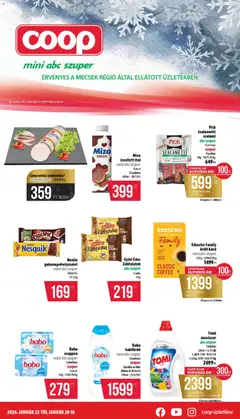 COOP - Mini & Abc & Szuper / Mecsek - amely érvényes a következő dátumtól: 22.01.2026