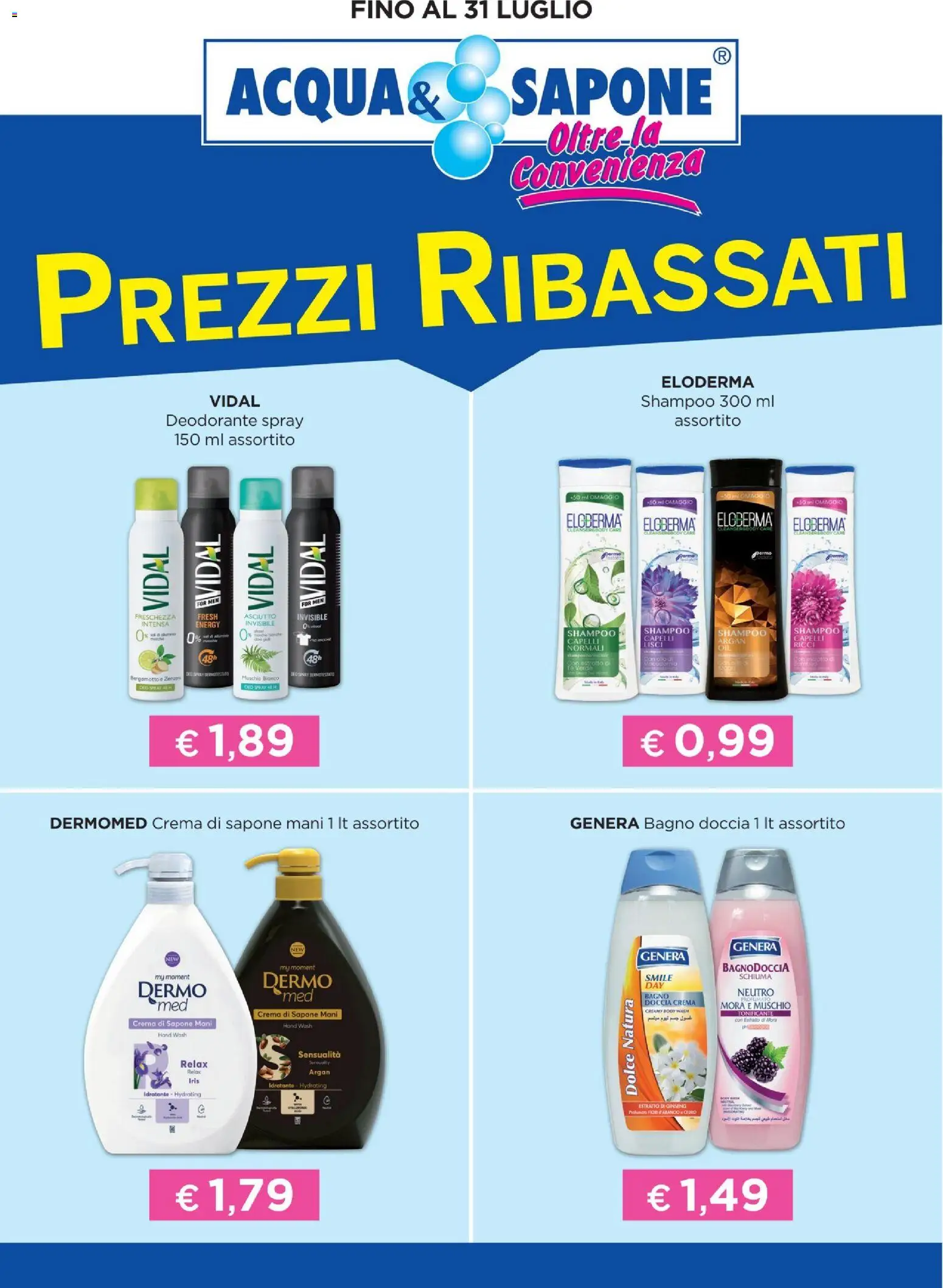 Volantino Acqua e Sapone del 15.12.2025 | Pagina: 1 | Prodotti: Shampoo, Sapone, Deodorante, Doccia