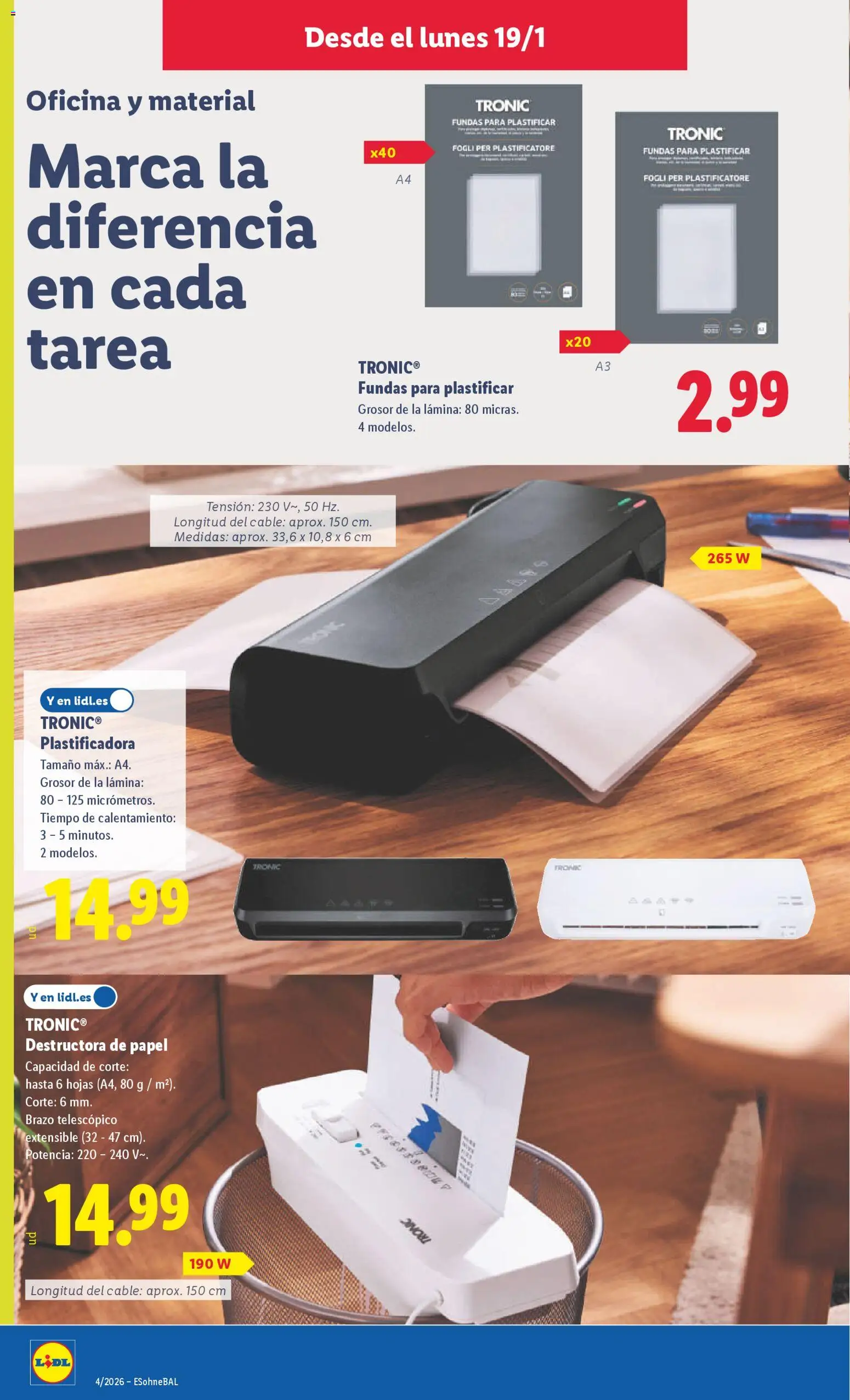Lidl folleto de bazar │ válido desde el 19.01.2026 | Página: 10 | Productos: Autoradio, Cable
