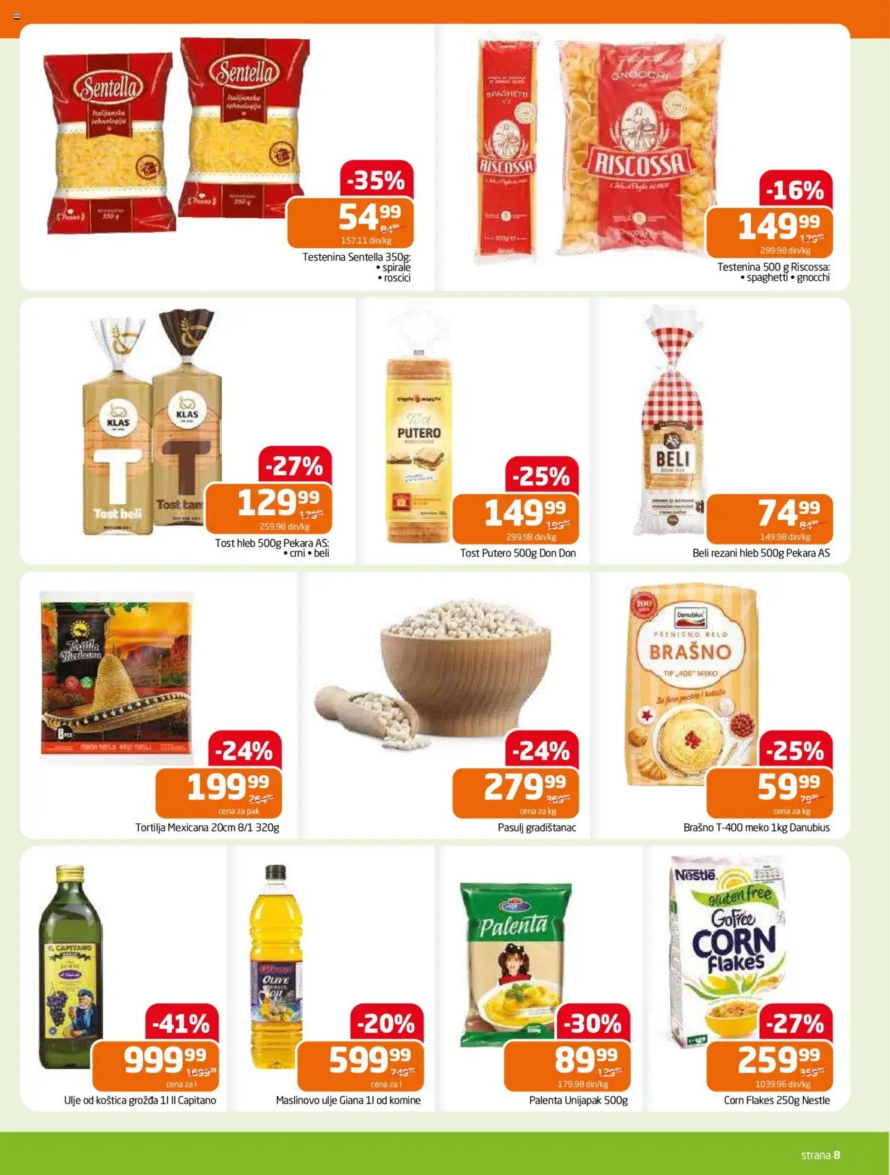 Gomex katalog - važi od 02.07.2025 | Strana: 8 | Proizvode: Rezani hleb, Tost hleb, Palenta, Ulje