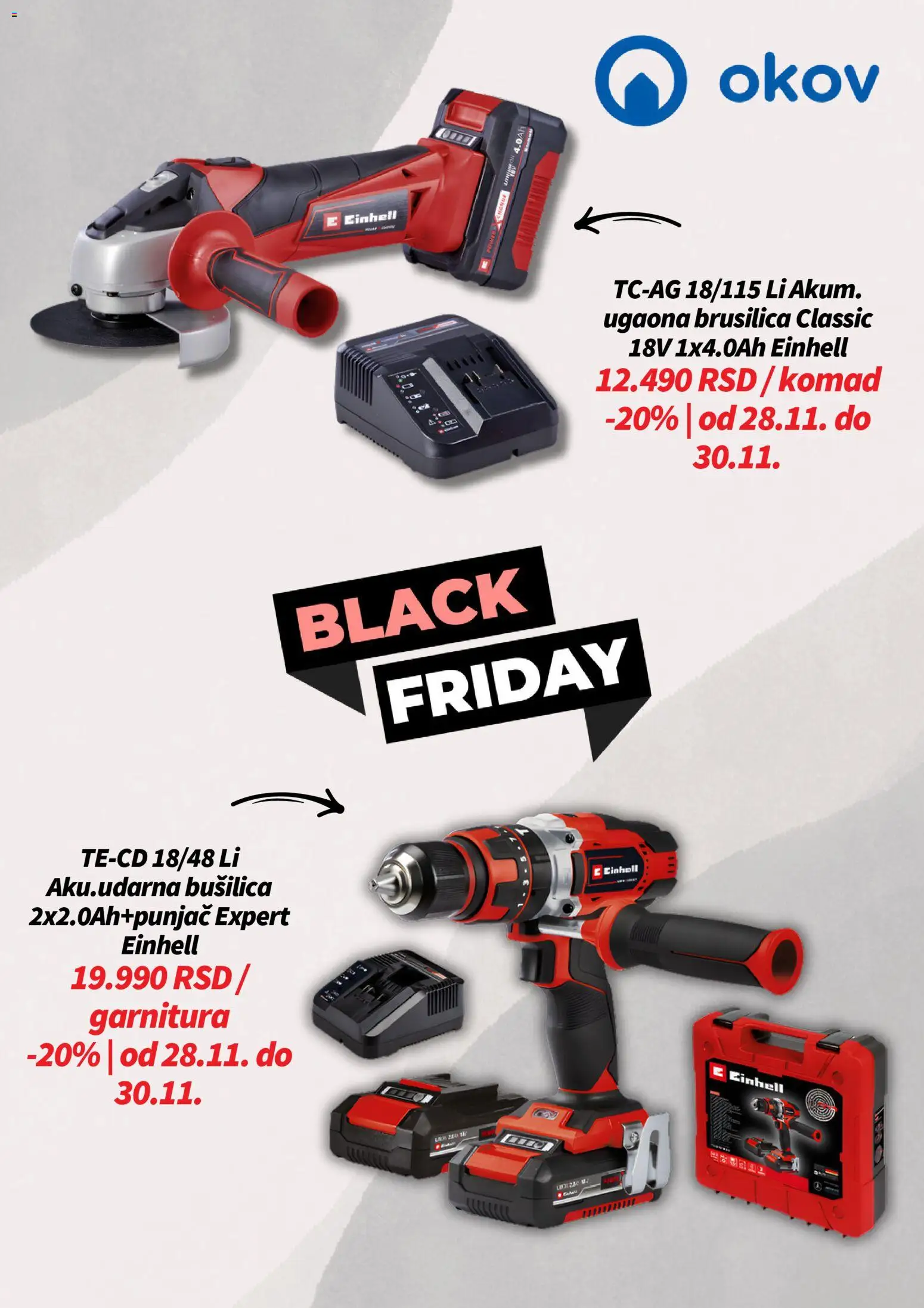 Okov katalog - važi od 28.11.2025 | Strana: 2 | Proizvode: Ugaona brusilica, Brusilica, Bušilica