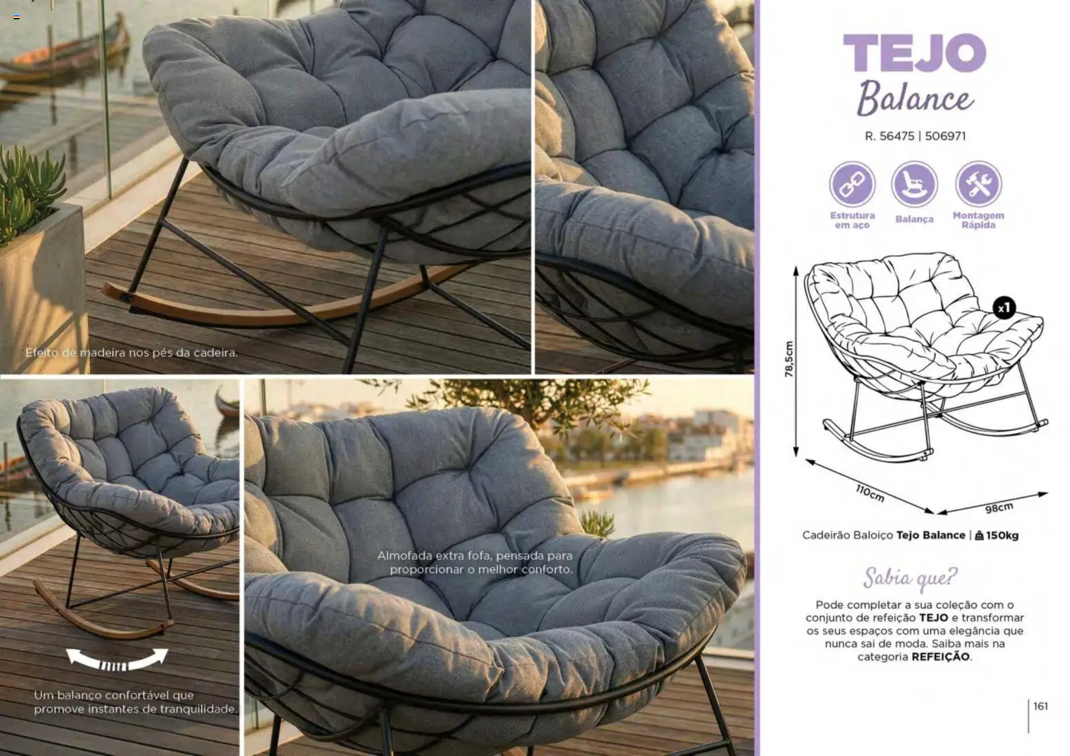 Espaço Casa folheto Ar Livre 2026 │ válido de 07.03.2026 | Página: 161 | Produtos: Baloiço, Almofada