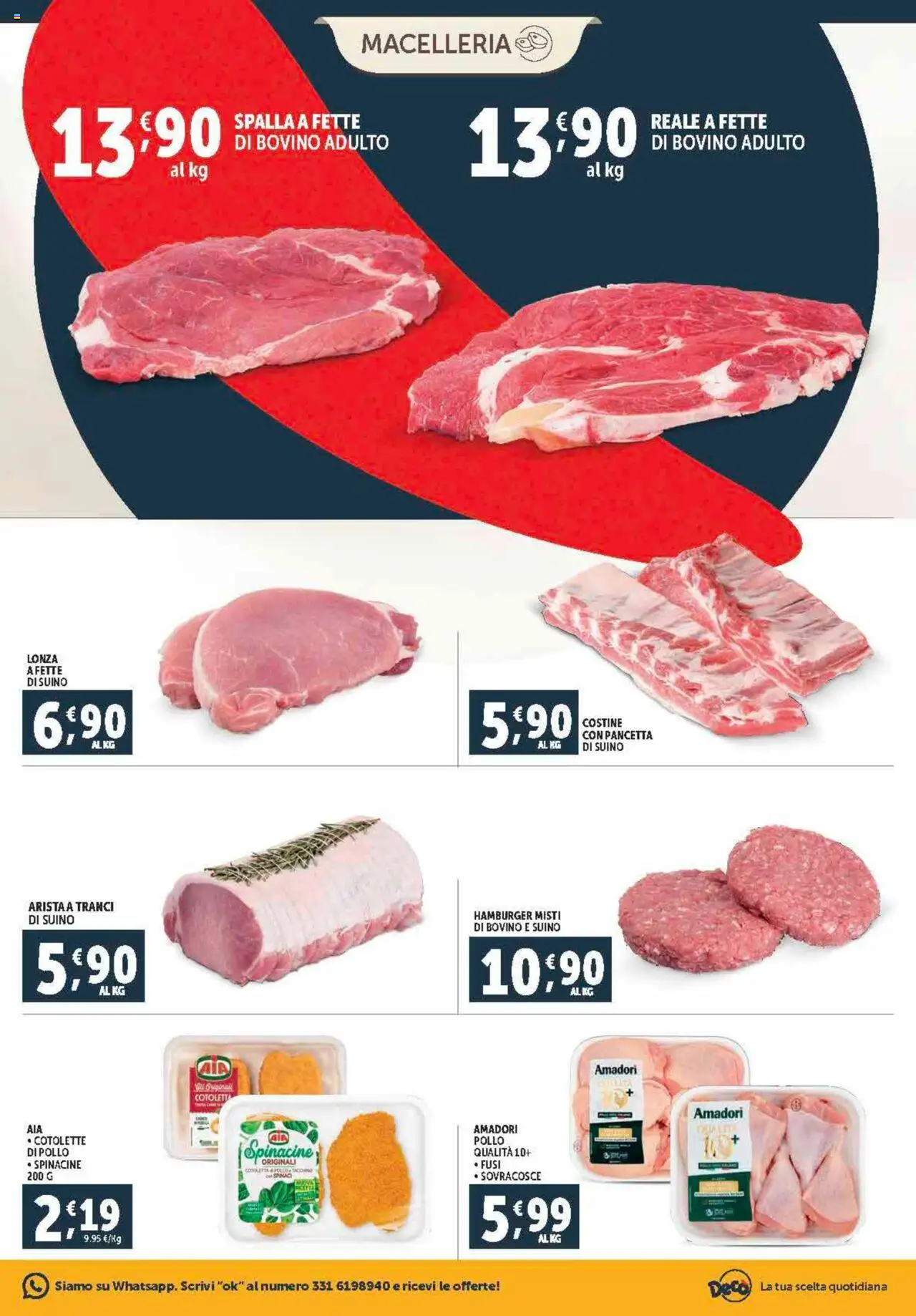 Volantino Decò del 21.08.2025 | Pagina: 3 | Prodotti: Bovino, Pancetta, Suino, Spinaci