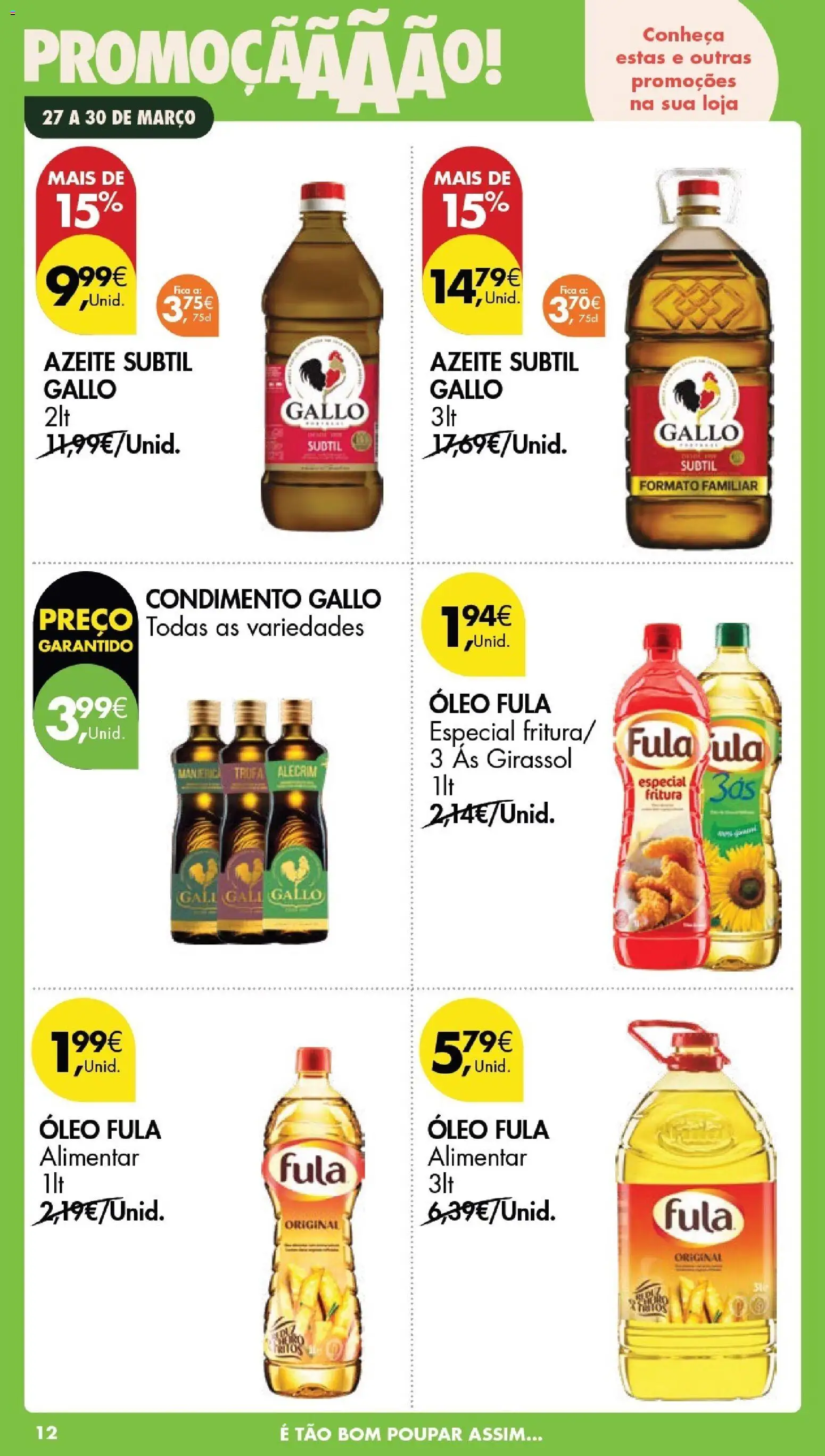 Pingo Doce Poupe este Fim de Semana │ válido de 27.03.2026 | Página: 12 | Produtos: Azeite, Óleo