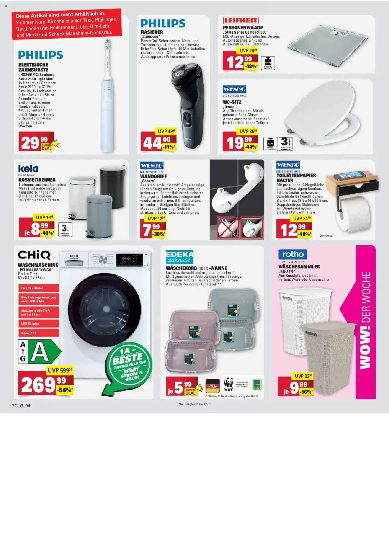 Angebote – gültig ab 16.03.2026 | Seite: 69 | Produkte: Philips, Gewicht, Rasierer, Toilettenpapier
