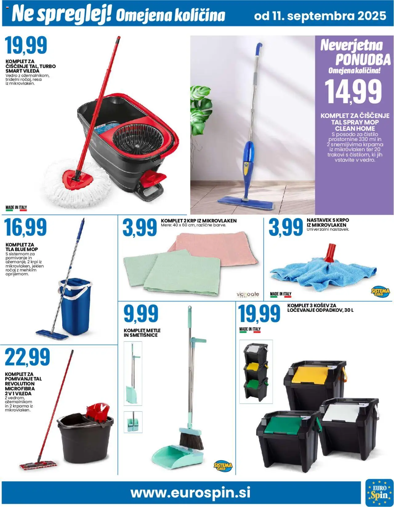 Novi Eurospin katalog ponudbe – veljaven od 11.09.2025 | Stran: 15 | Izdelki: Vedro