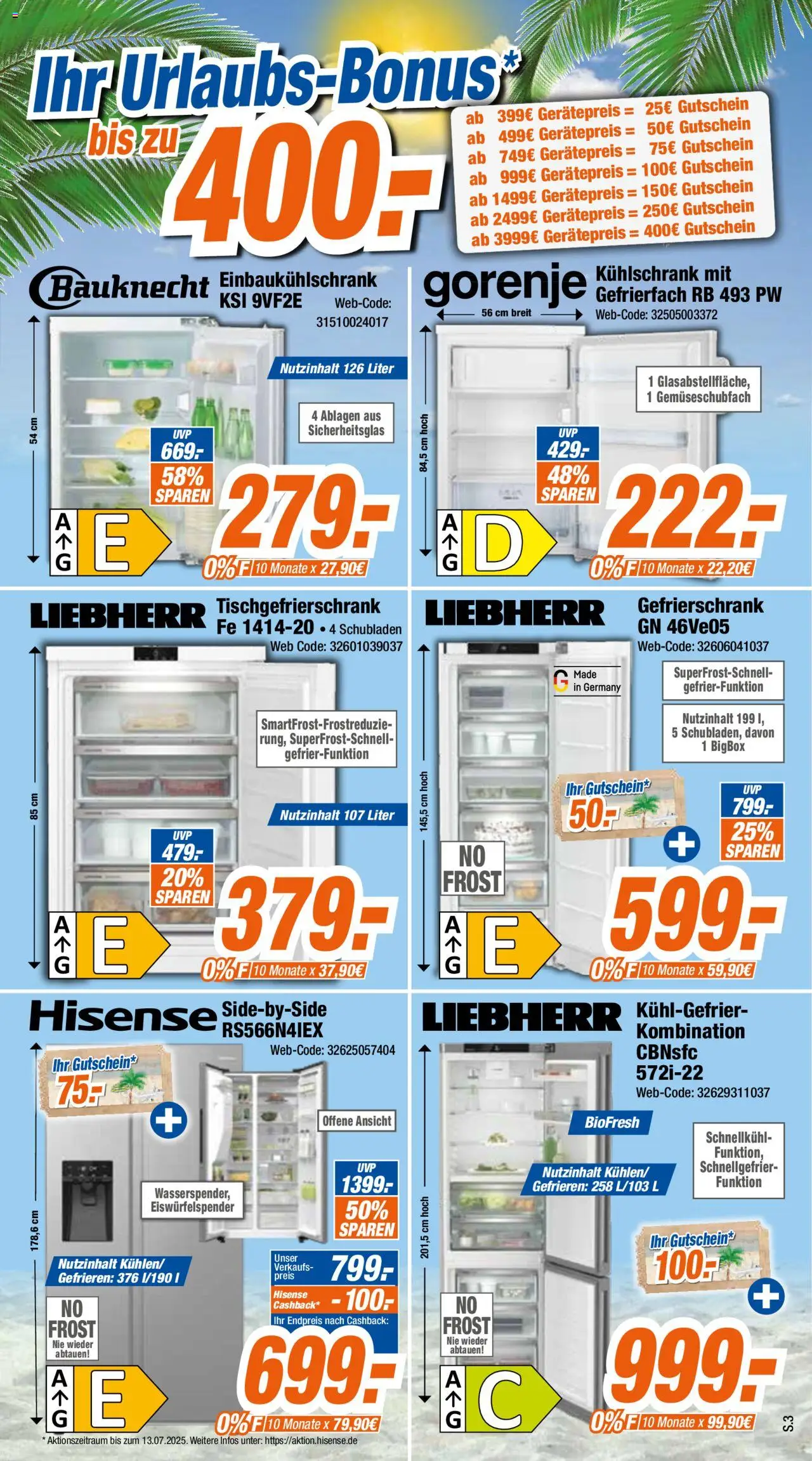 Expert - Prospekt Giessen - gültig ab dem 07.07.2025 | Seite: 3 | Produkte: Hisense, Liebherr, Gorenje, Kühlschrank