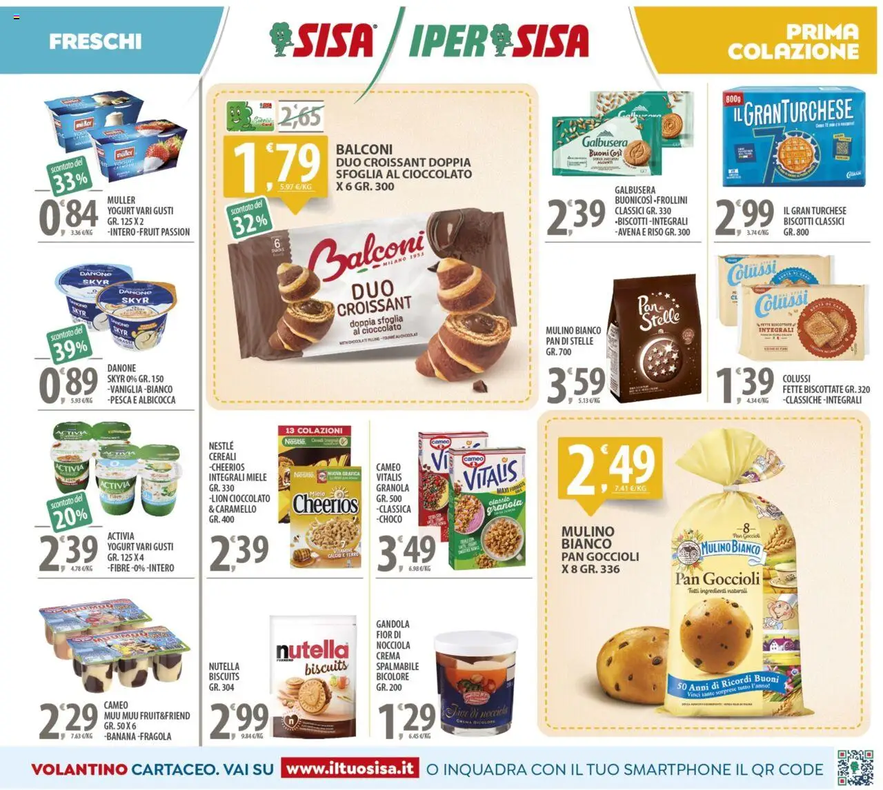 Volantino SISA del 03.10.2025 | Pagina: 7 | Prodotti: Crema, Yogurt, Croissant, Fette biscottate