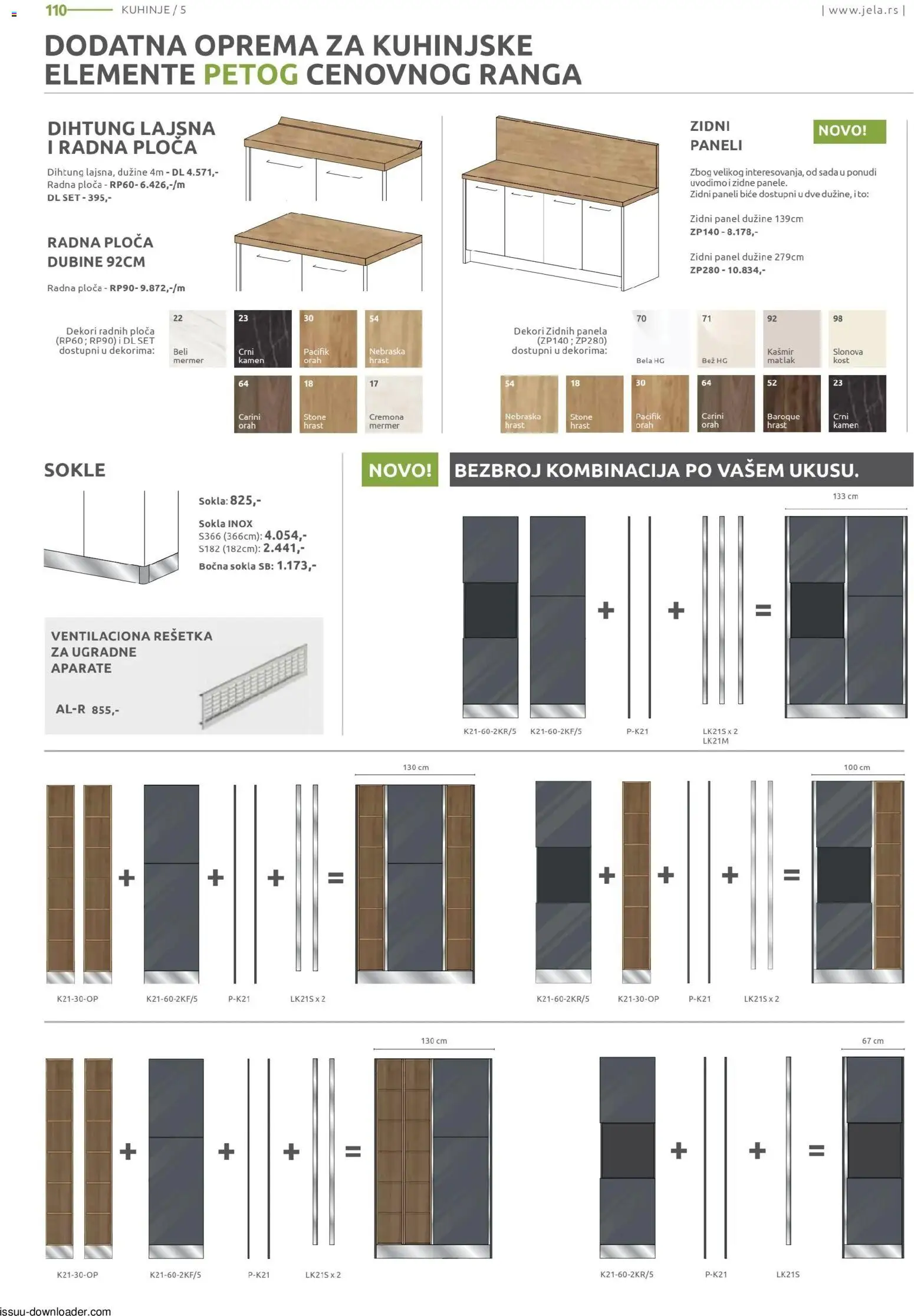 Jela katalog - važi od 09.02.2026 | Strana: 110 | Proizvode: Rešetka, Radna ploča, Orah