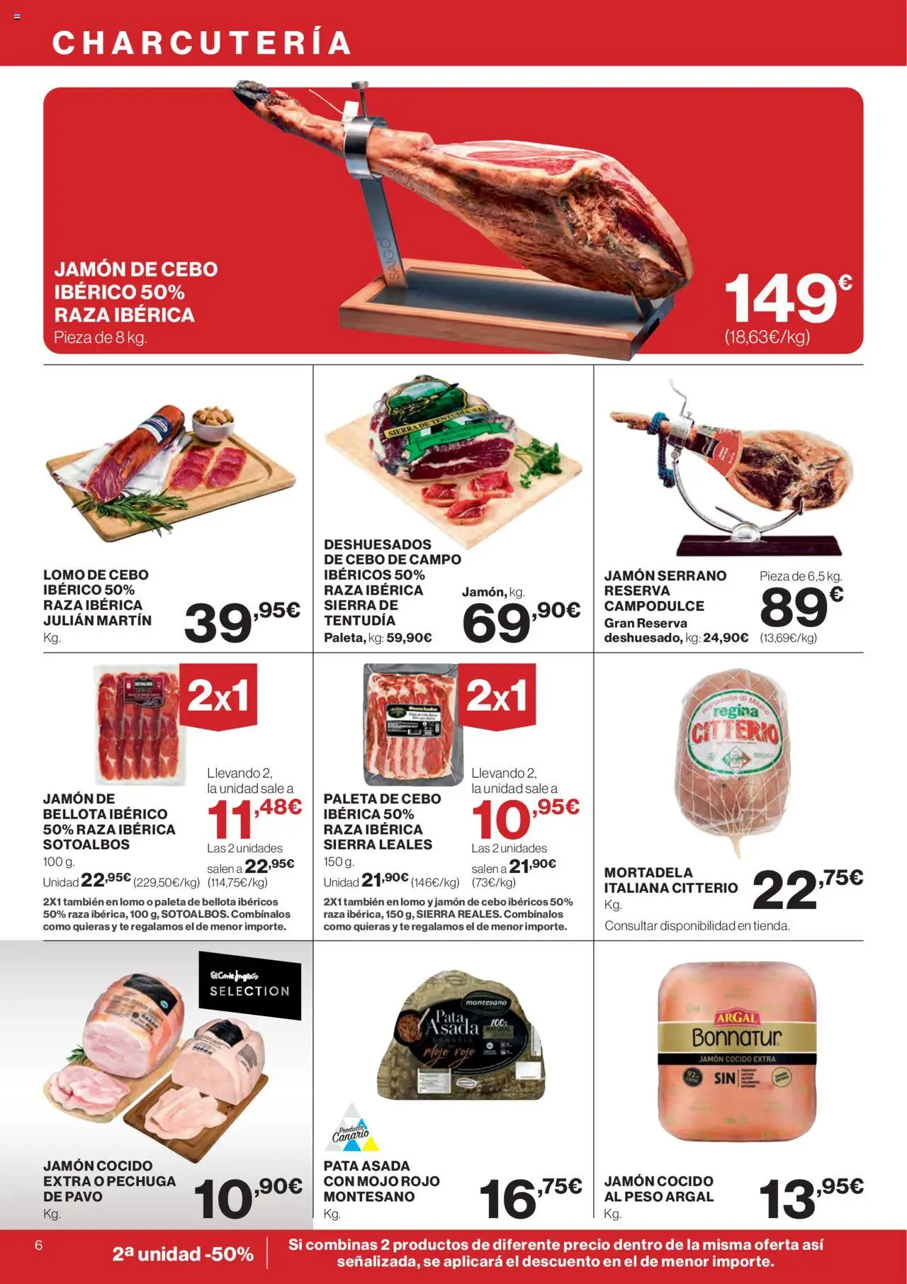 Supercor Canarias │ válido desde el 19.06.2025 | Página: 6 | Productos: Jamón serrano, Jamón, Jamón cocido, Té