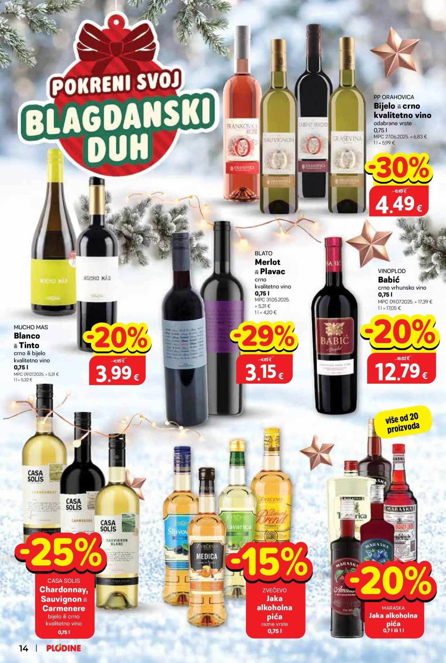 Plodine katalog | vrijedi od 10.12.2025 | Stranica: 14 | Proizvodi: Pica, Vino