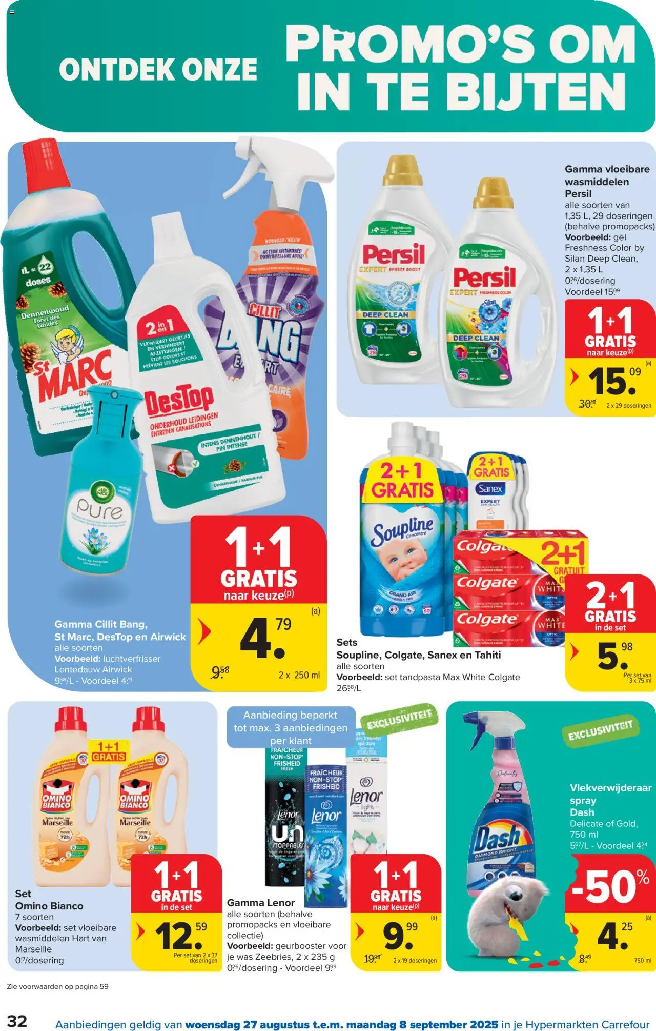  | Pagina: 32 | Producten: Luchtverfrisser, Was, Boost, Tandpasta