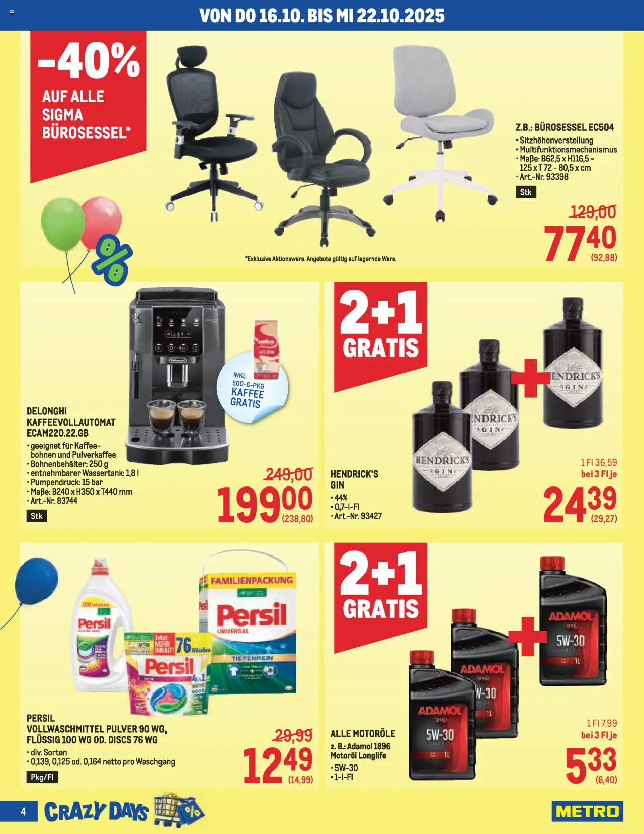 Metro Crazy Days gültig ab 16.10.2025 | Seite: 4 | Produkte: Kaffee