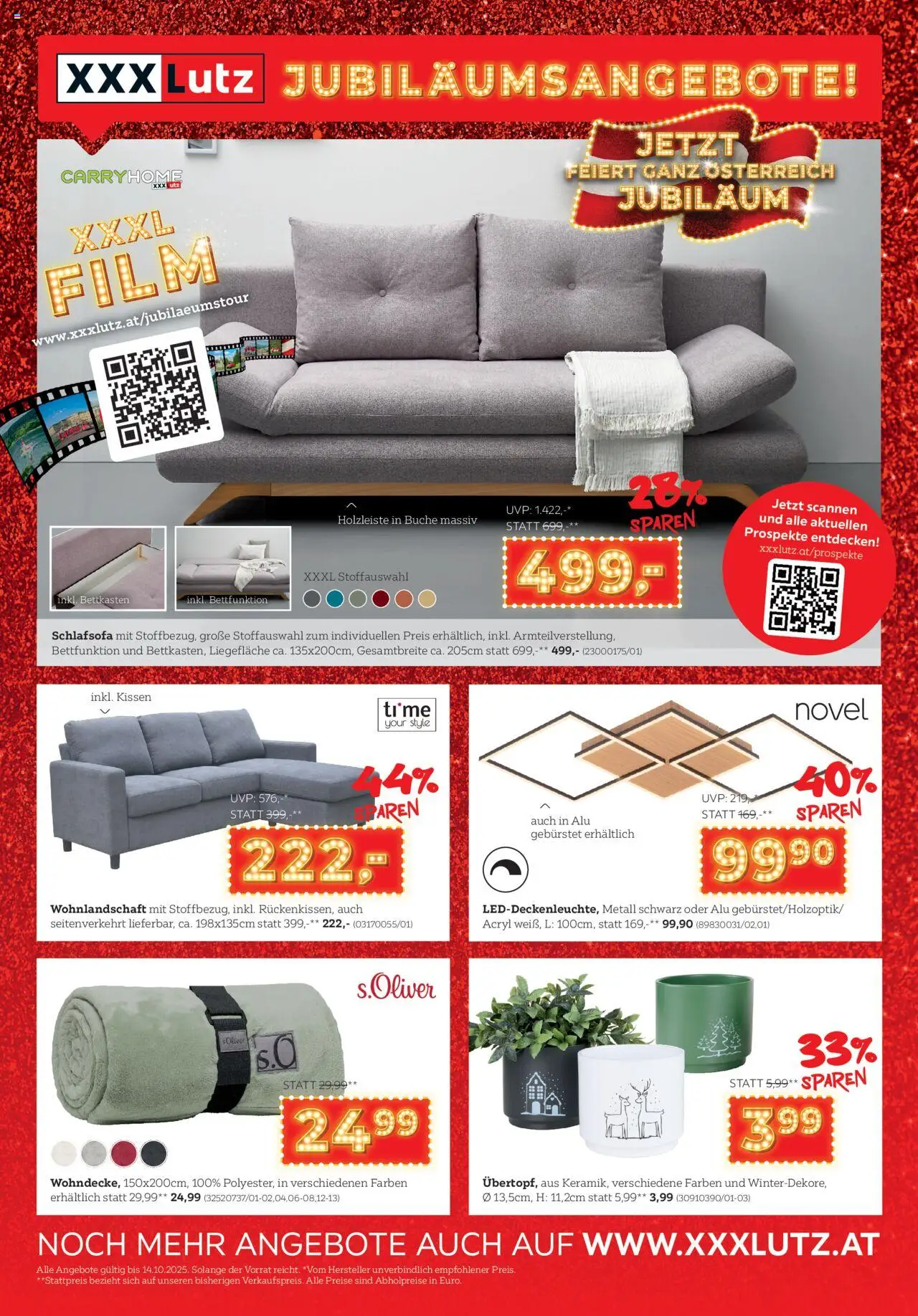 XXXLutz Jubiläumsangebote gültig ab 01.10.2025 | Seite: 1 | Produkte: Kissen