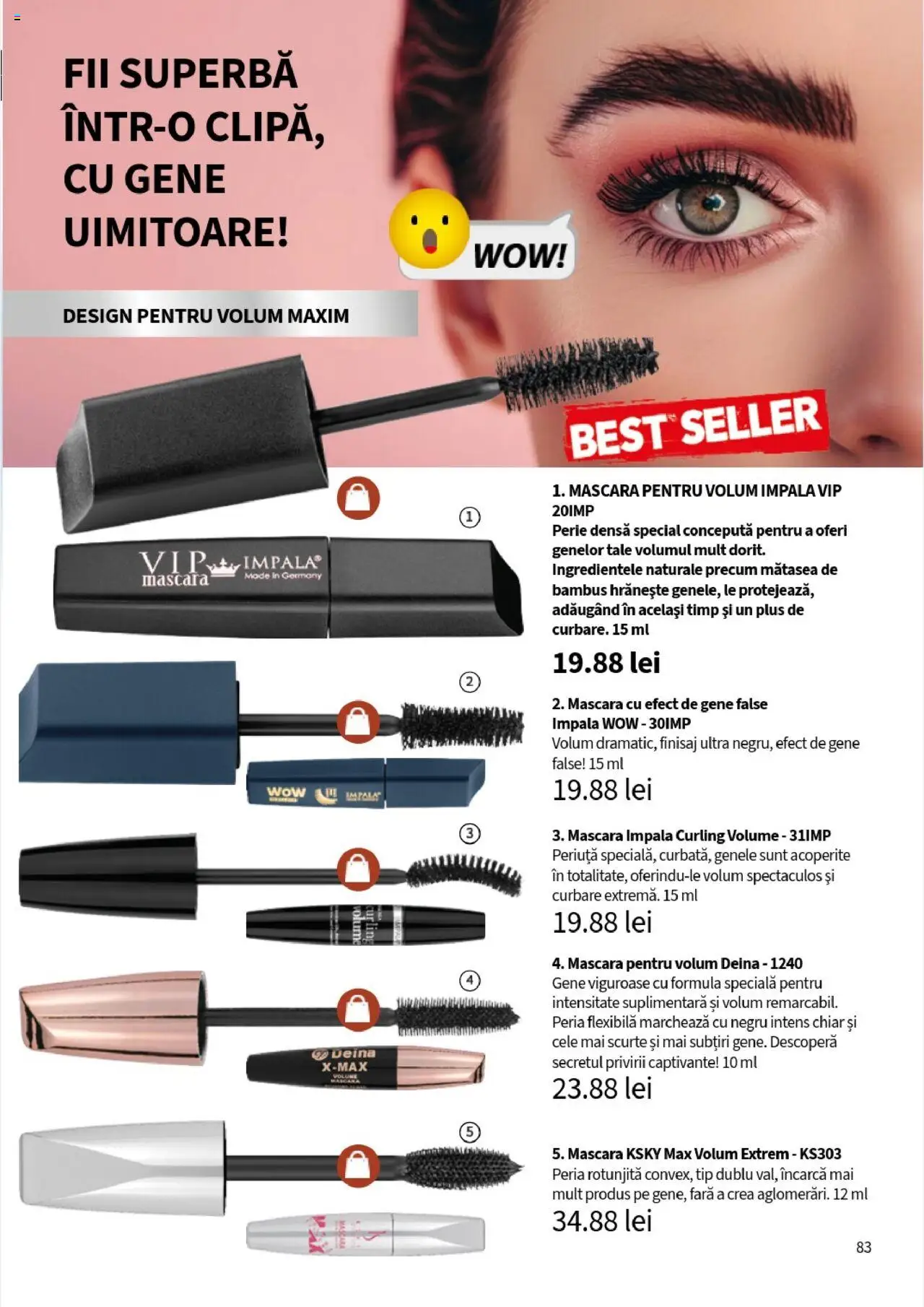 Noul catalog Lady’s – valabil de la 25.09.2025 | Pagină: 85 | Produse: Perie, Mascara, Gene false