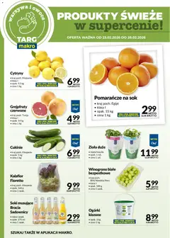 Pogląd oferty "Makro Gazetka - Oferta świeża w super cenach" - ważna od 23.02.2026 | Strona: 5 | Produkty: Kalafior, Cytryny, Bazylia, Pomarańcze